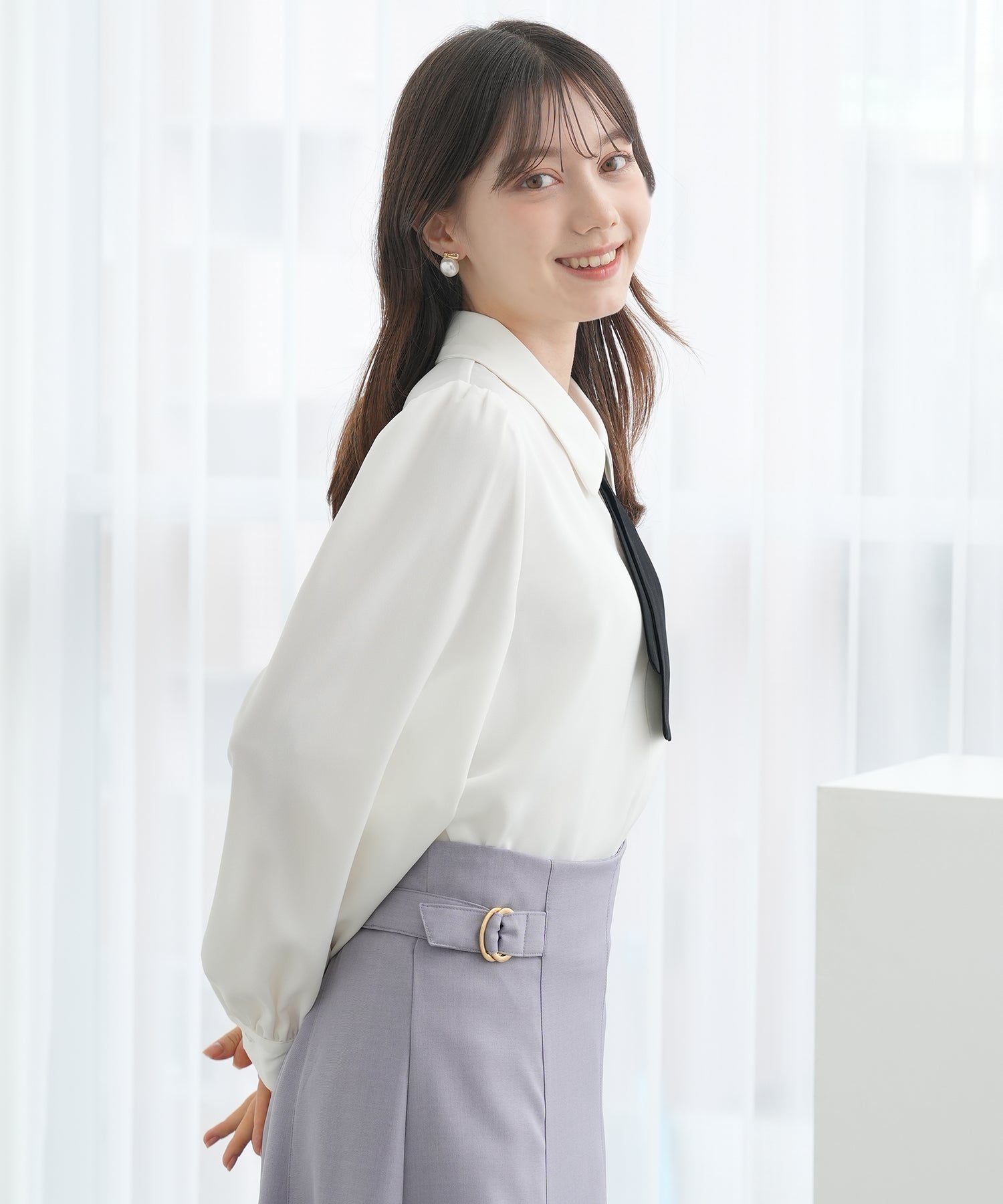 ホワイト　model：158　着用サイズ：M