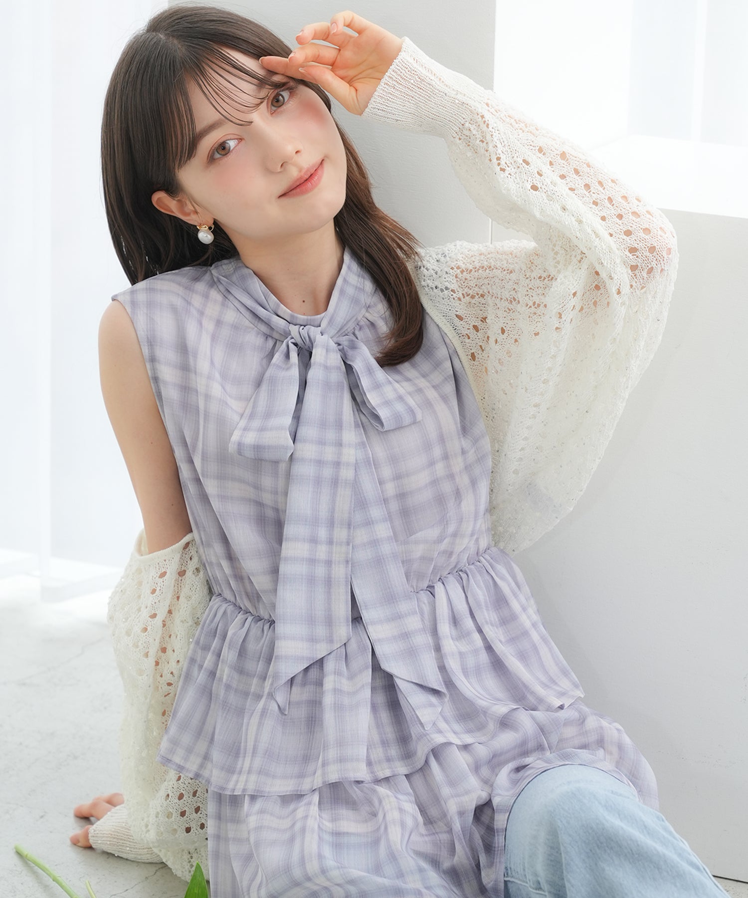 ホワイト　model：158　着用サイズ：M