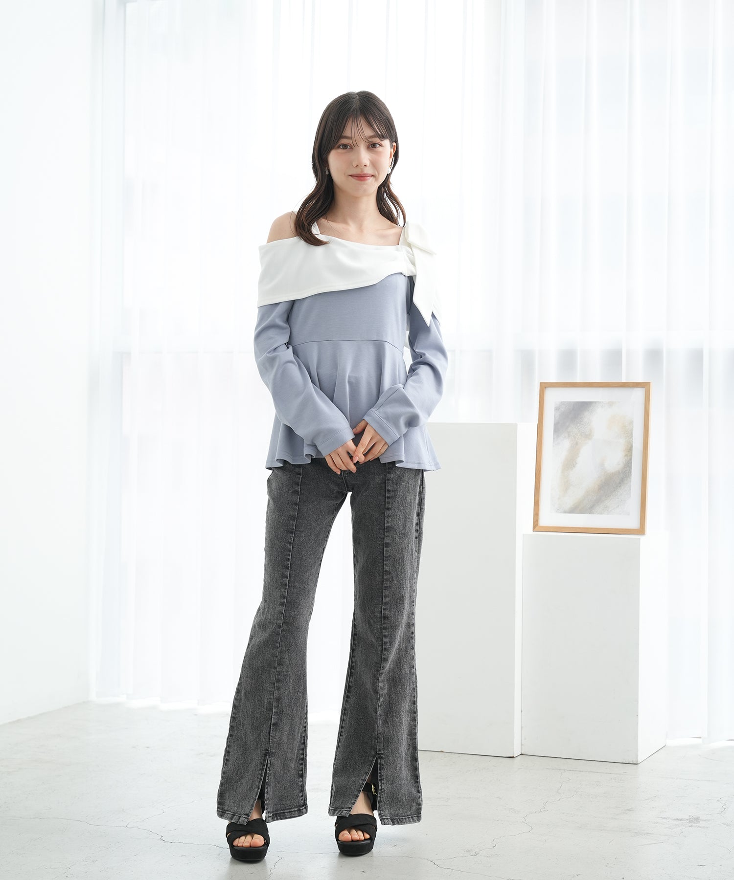 ライトグレー　model：158　着用サイズ：M