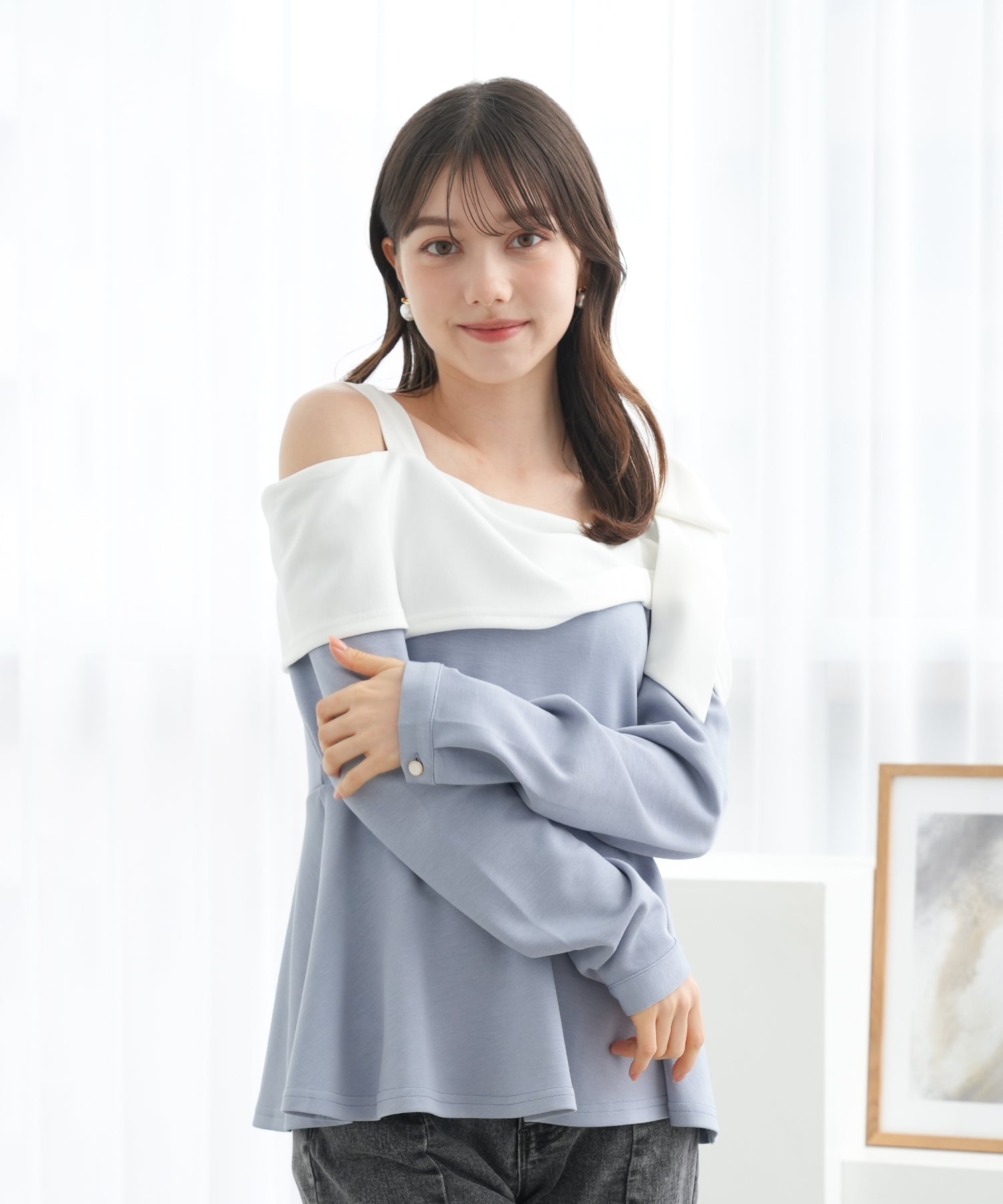 ライトグレー　model：158　着用サイズ：M