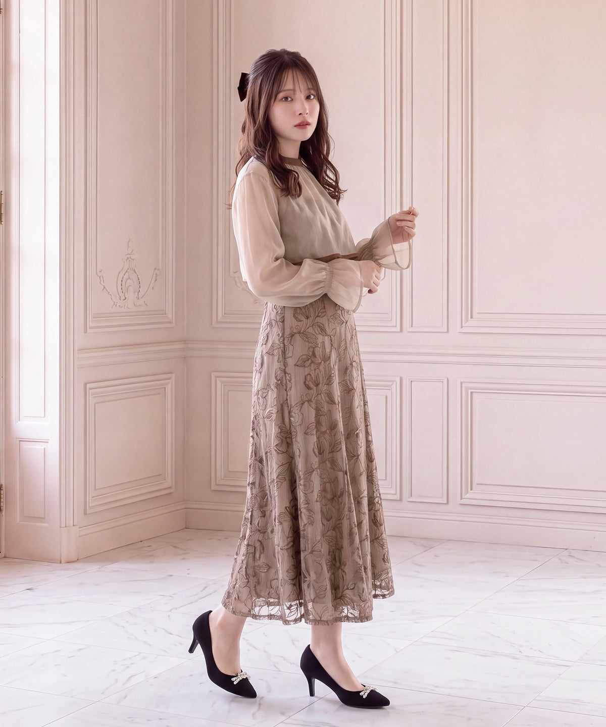 ブラウン(AI画像)　model：156　着用サイズ：S