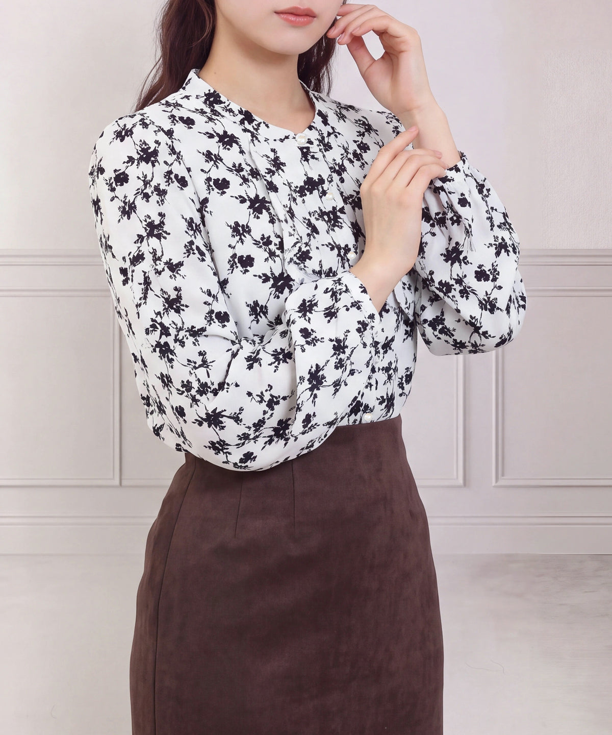 アイボリー model：160cm　着用サイズ：M (AI画像)
