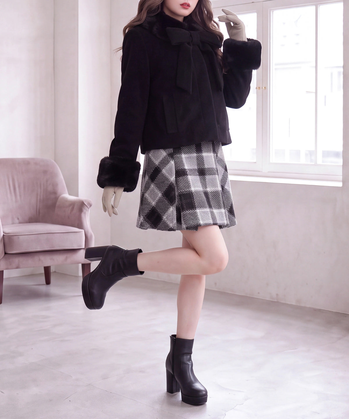 ブラック(AI画像)　model：160　着用サイズ：M