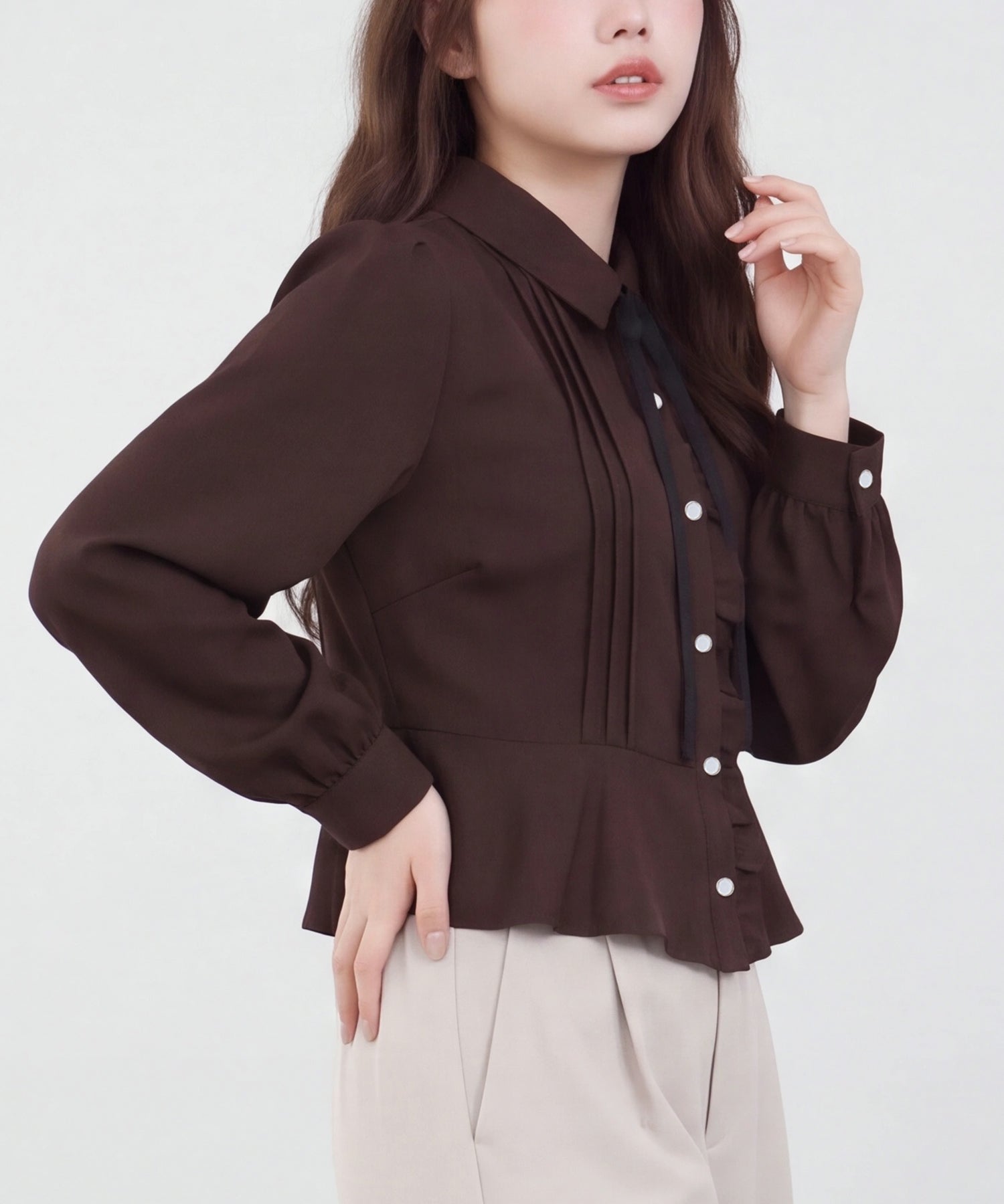ブラウン(AI画像)　model：160　着用サイズ：M