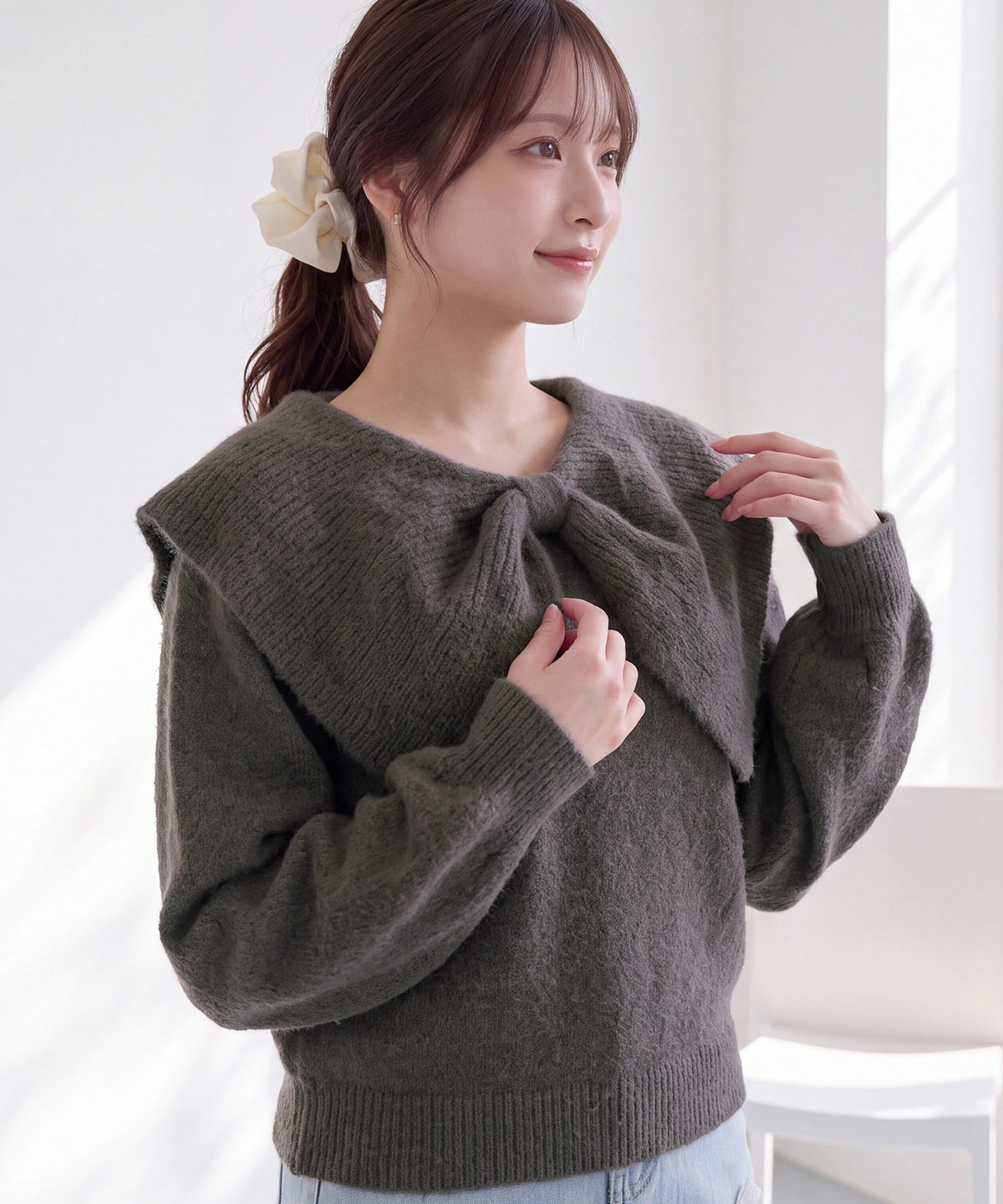 ブラウン(AI画像) model：160cm 着用サイズ：M