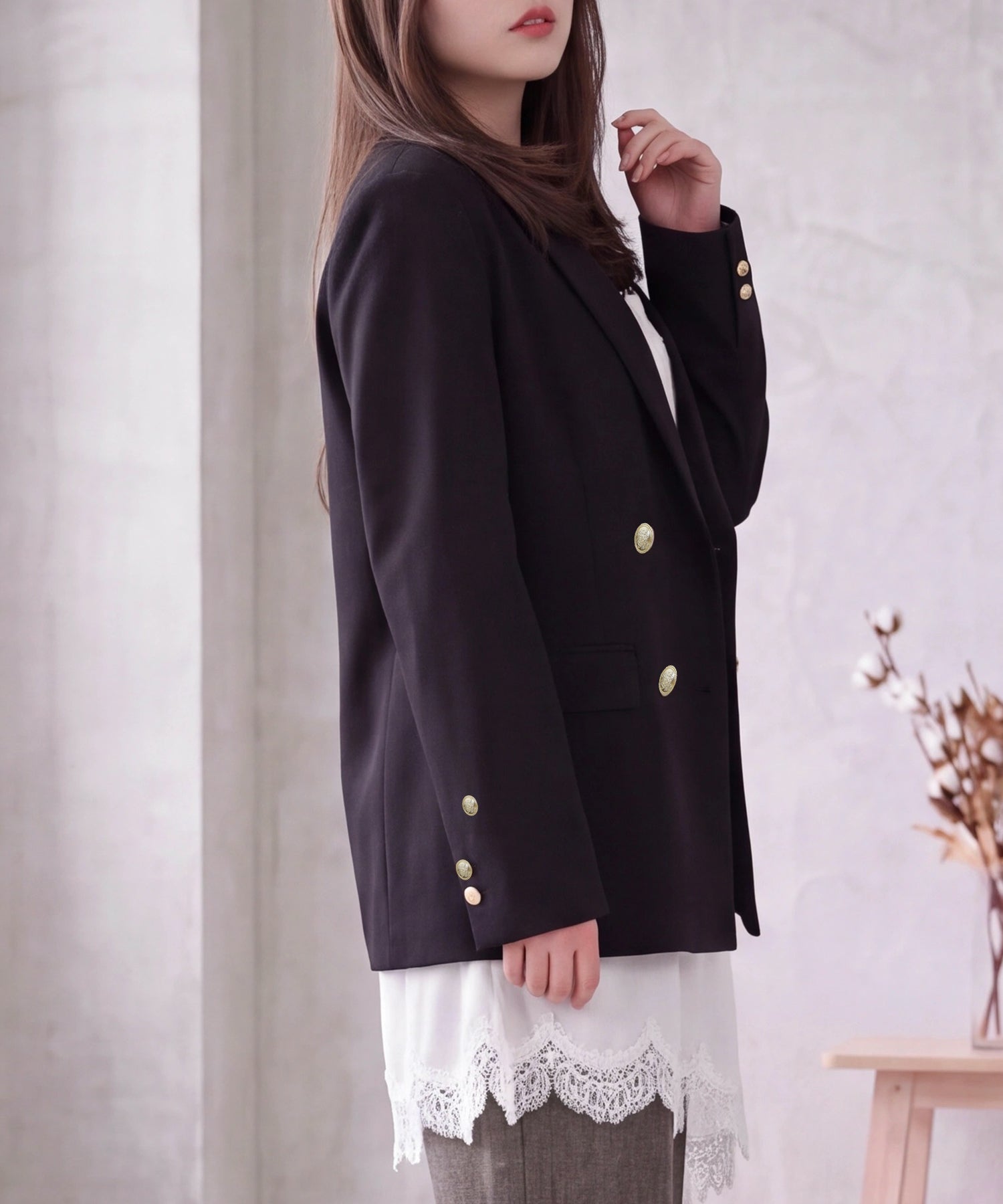 ブラック(AI画像)　model：160　着用サイズ：M