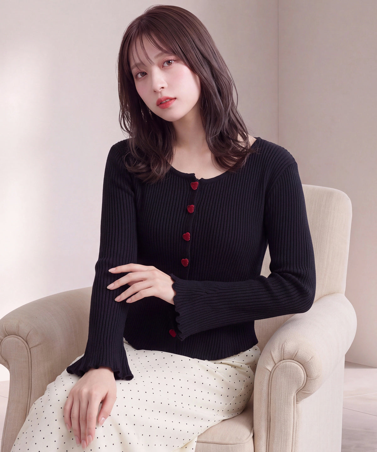 ブラック model：160cm　着用サイズ：M (AI画像)