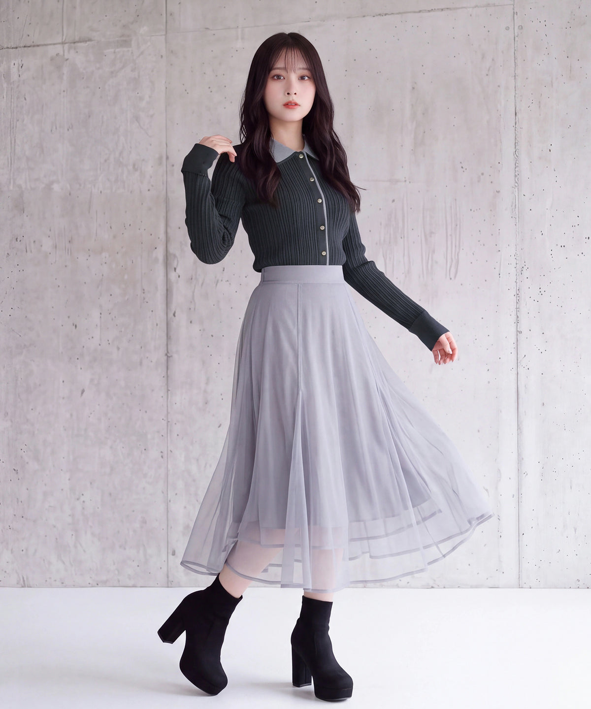 チャコール(AI画像) model：160cm 