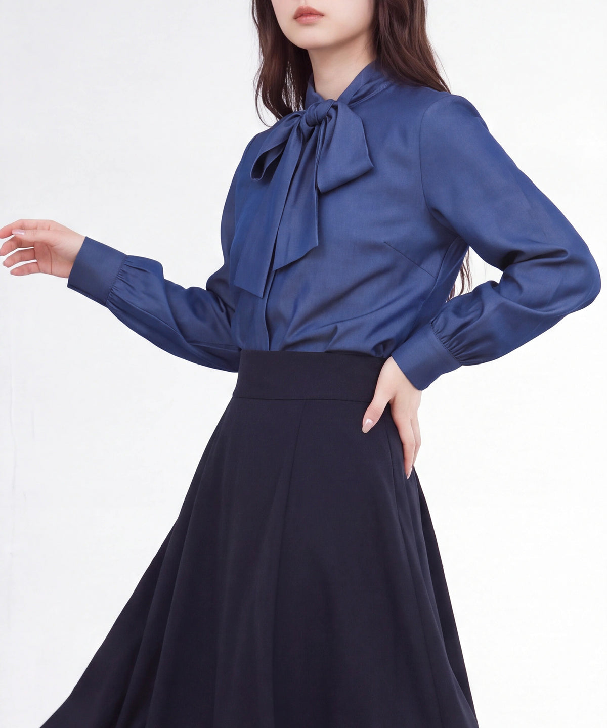 ブルー(AI画像) model：160cm 着用サイズ：M