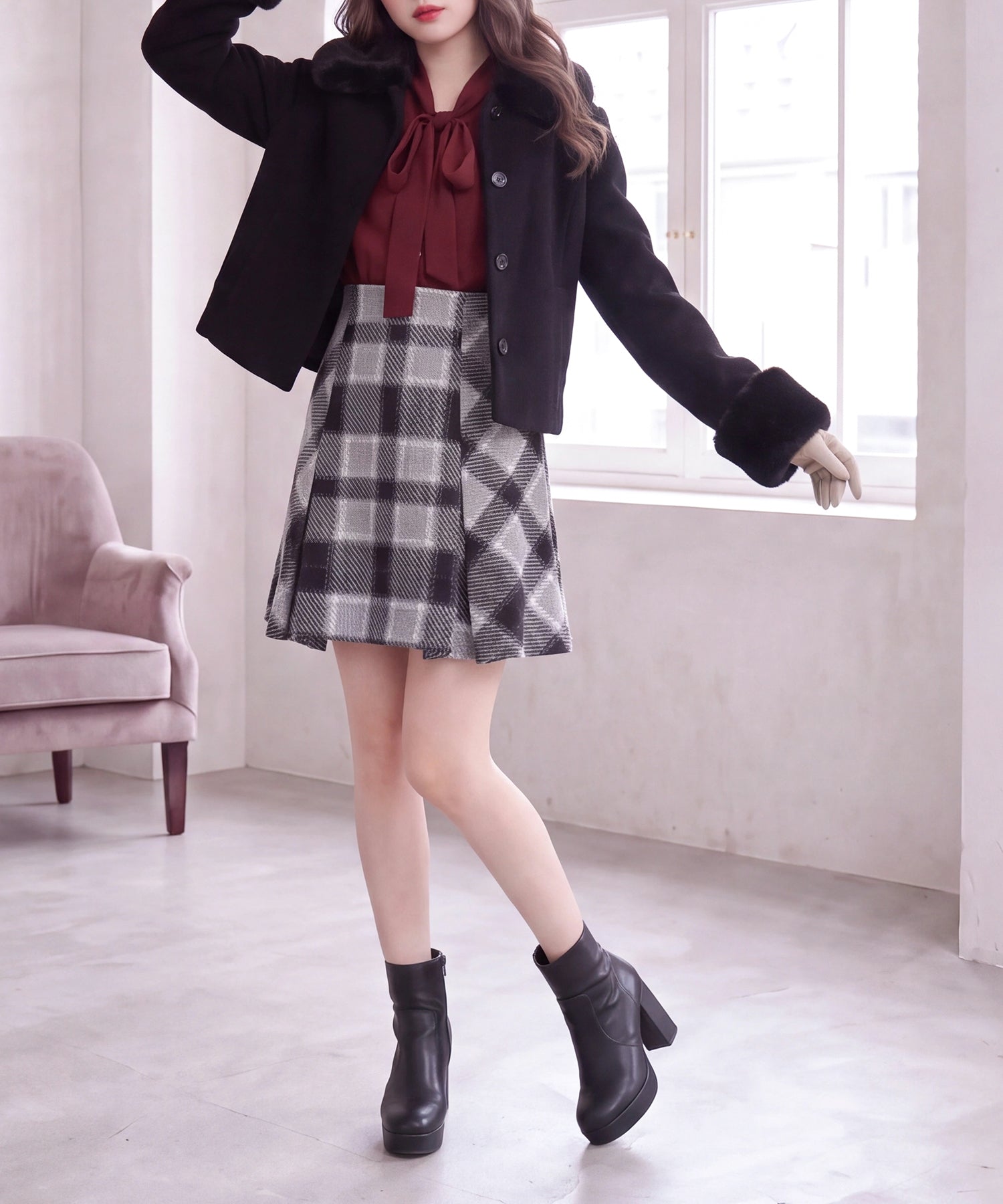 ブラック(AI画像)　model：160　着用サイズ：M