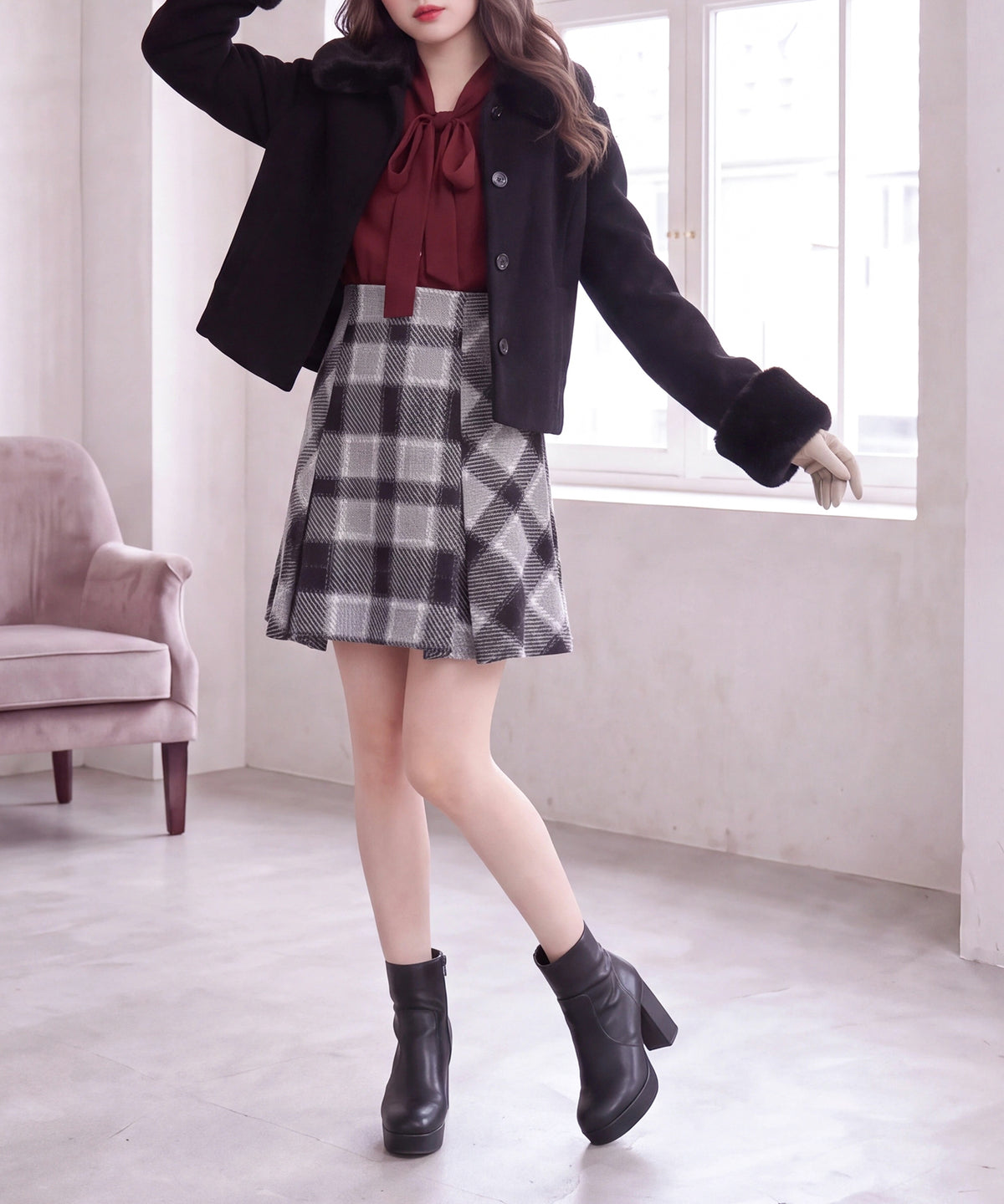 ブラック(AI画像)　model：160　着用サイズ：M
