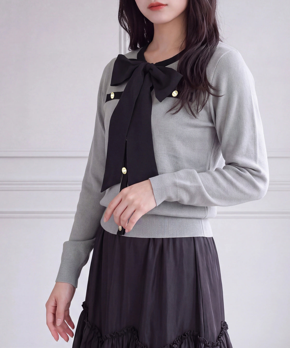 ライトグレー(AI画像) model：160cm 着用サイズ：M