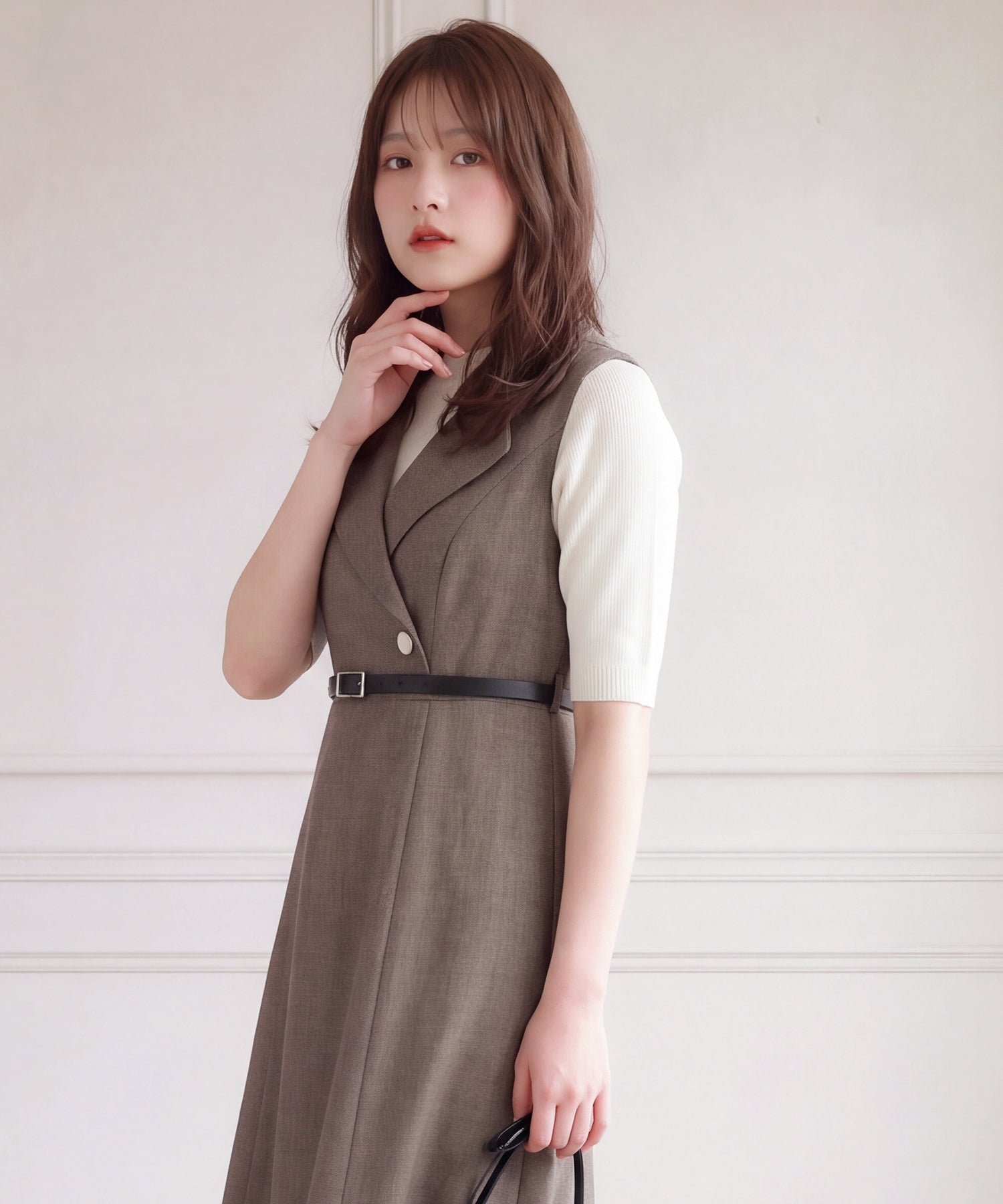 ブラウン(AI画像)　model：160　着用サイズ：M