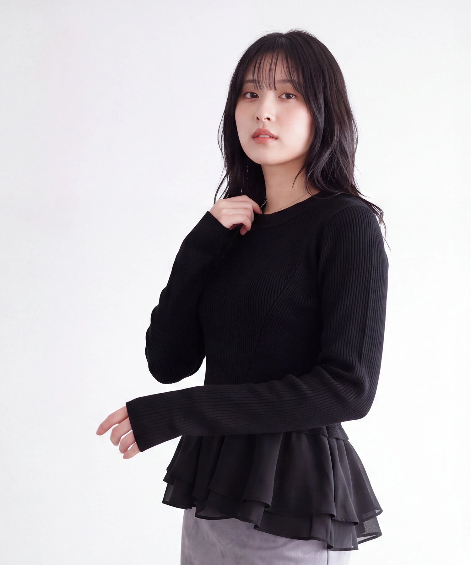 ブラック(AI画像)　model：160㎝　着用サイズ：M