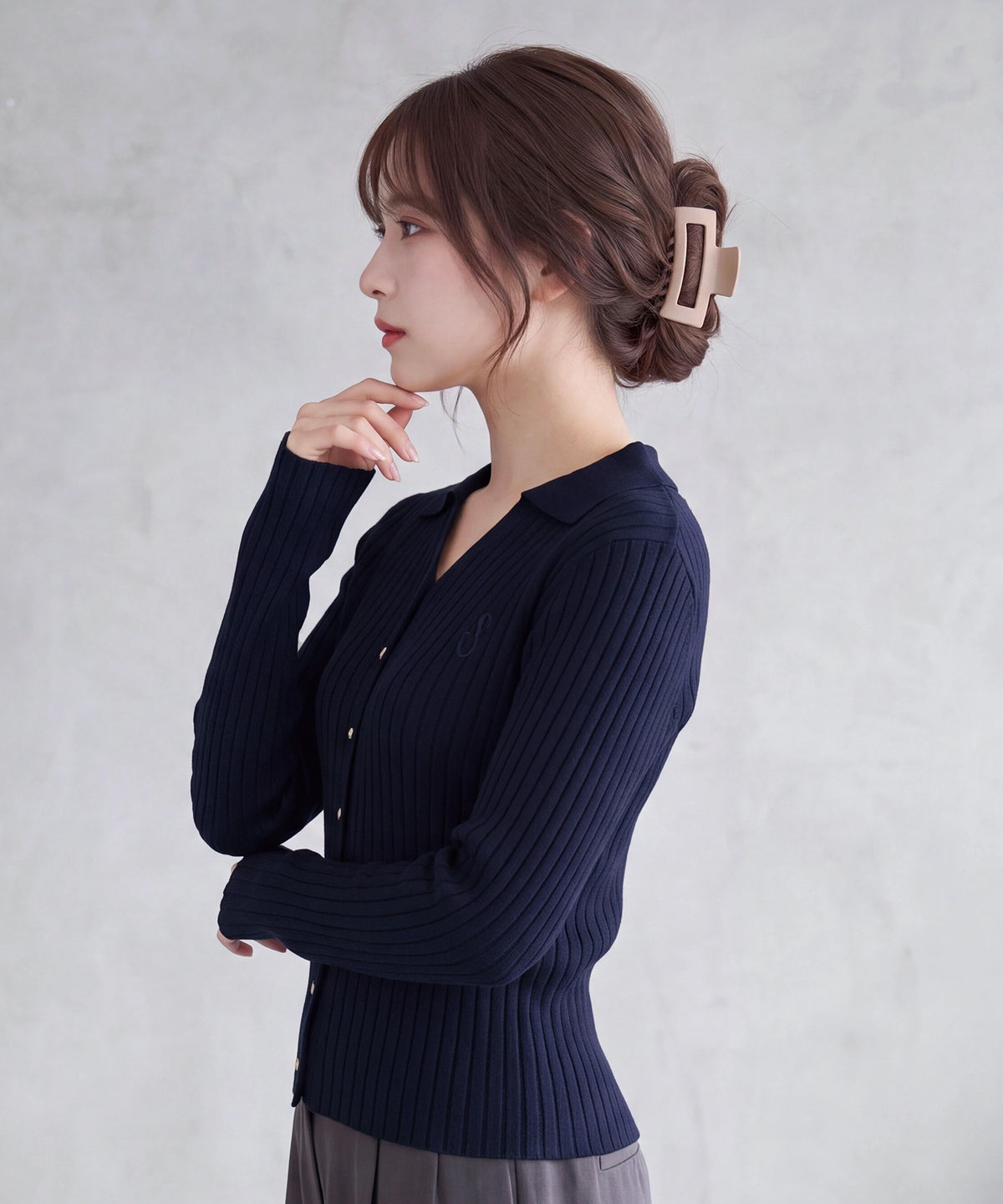 ネイビー model：160cm　着用サイズ：M (AI画像)