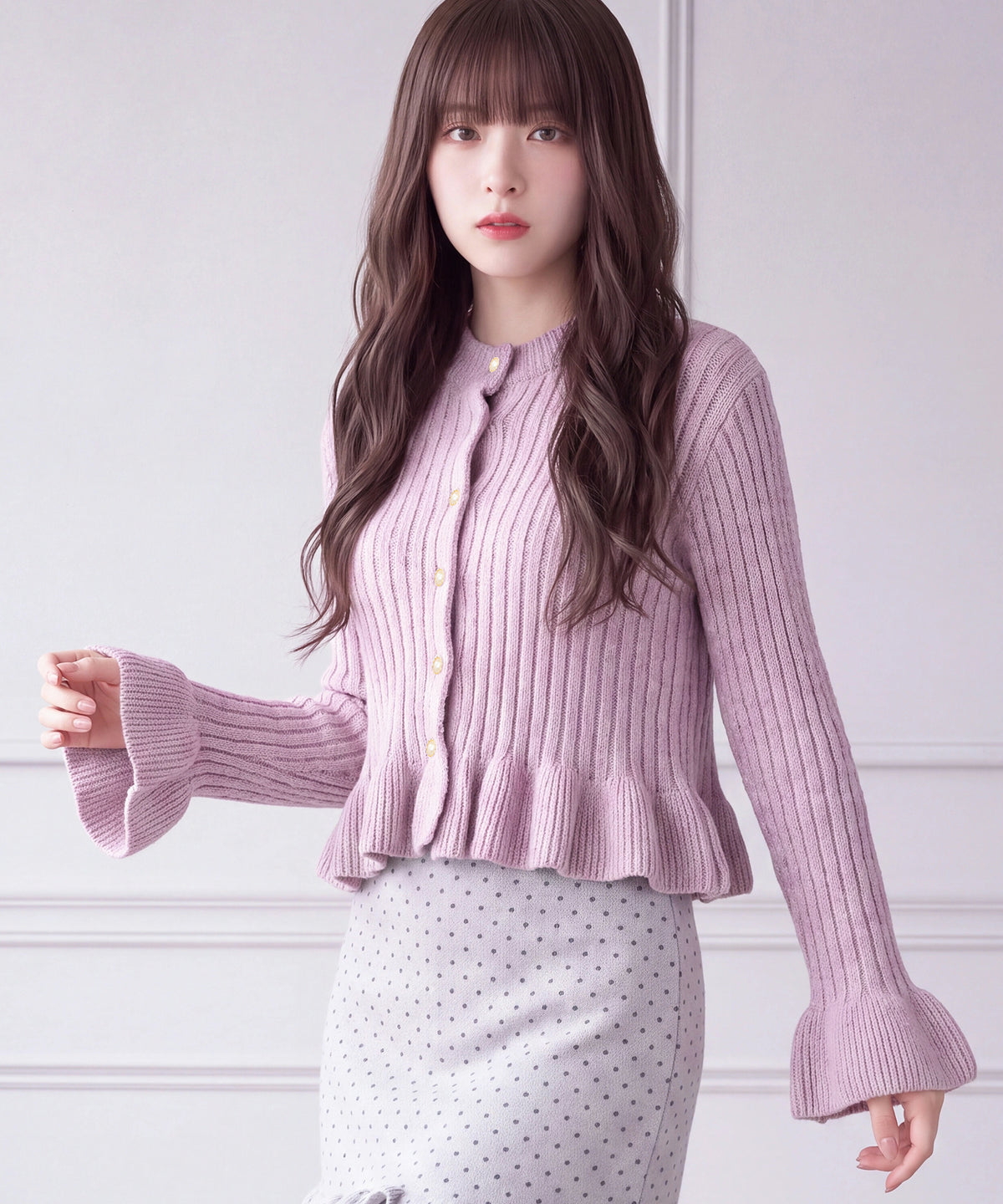パープル(AI画像) model：160cm 着用サイズ：M