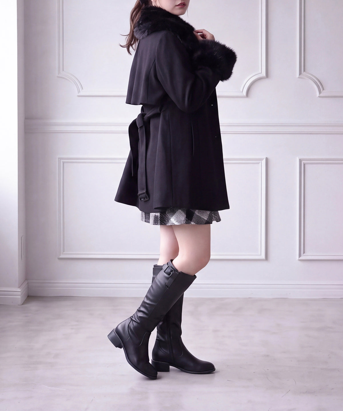 ブラック(AI画像)　model：160　着用サイズ：M