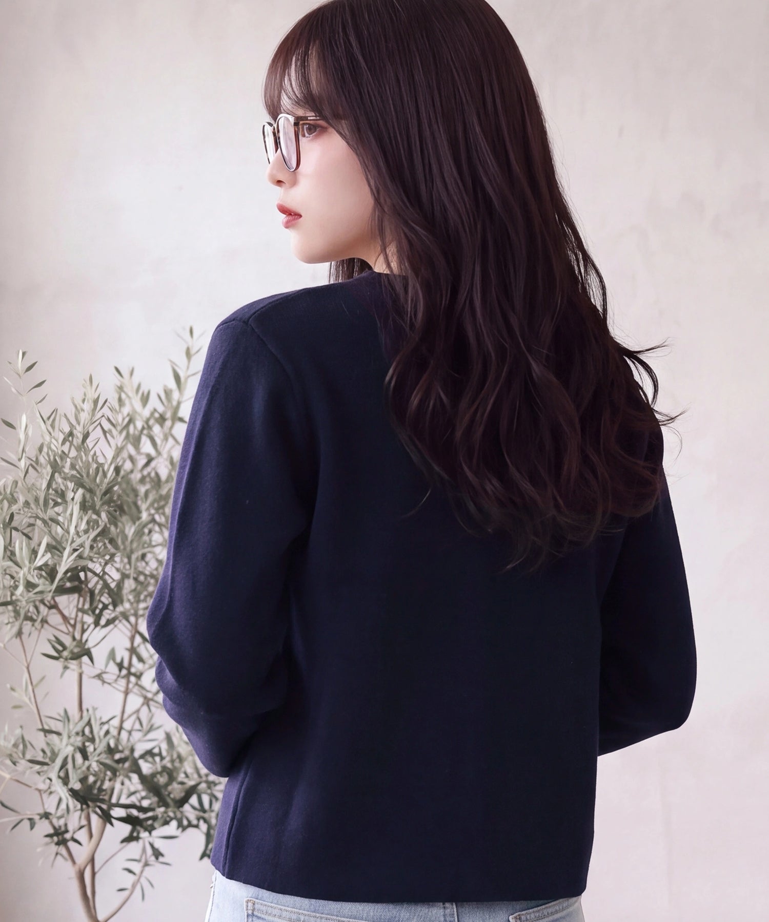 ネイビー(AI画像) model：160cm 着用サイズ：M