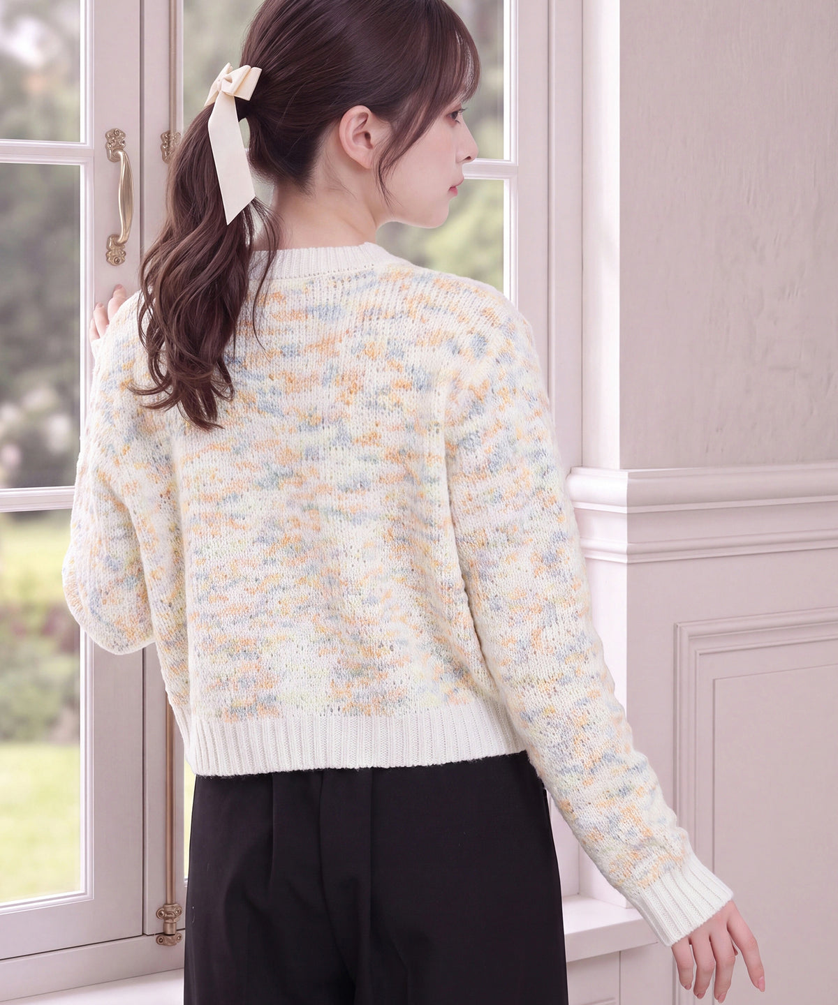 アイボリー(AI画像) model：160cm 着用サイズ：M