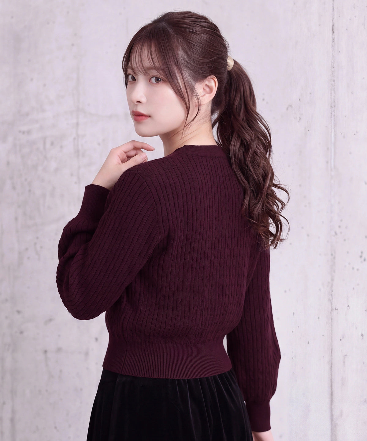 ワイン(AI画像) model: 160cm 着用サイズ: M