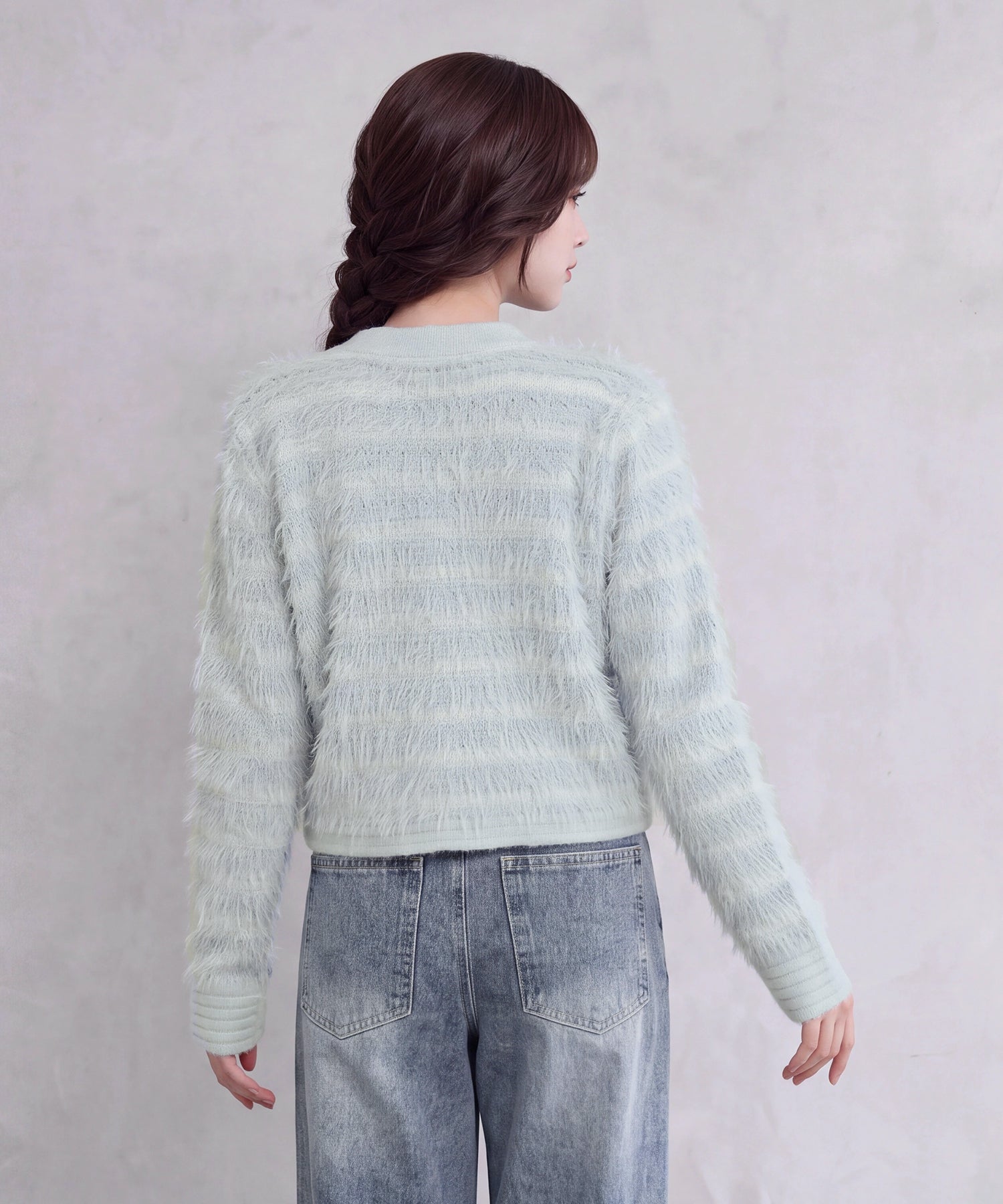 ブルー (AI画像) model: 160cm 着用サイズ: M