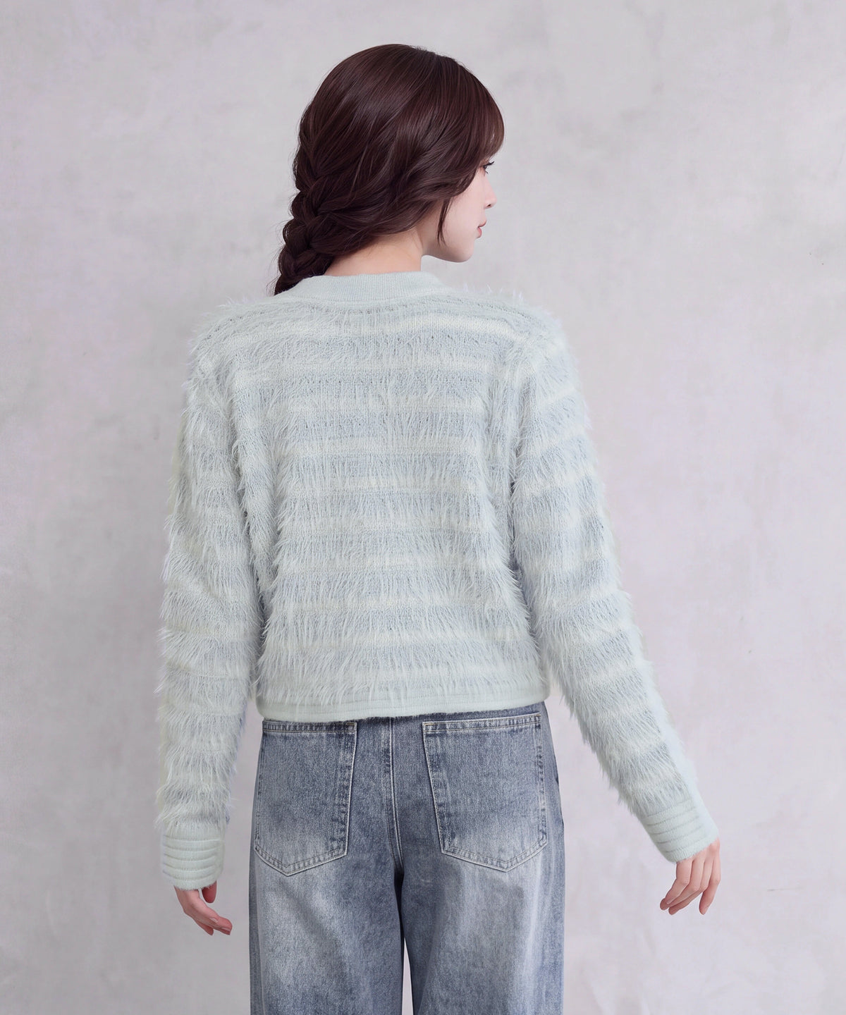 ブルー (AI画像) model: 160cm 着用サイズ: M