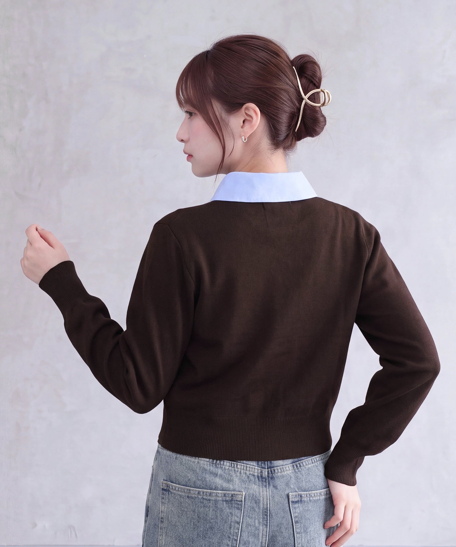 ブラウン(AI画像)　model：160cm　着用サイズ：M