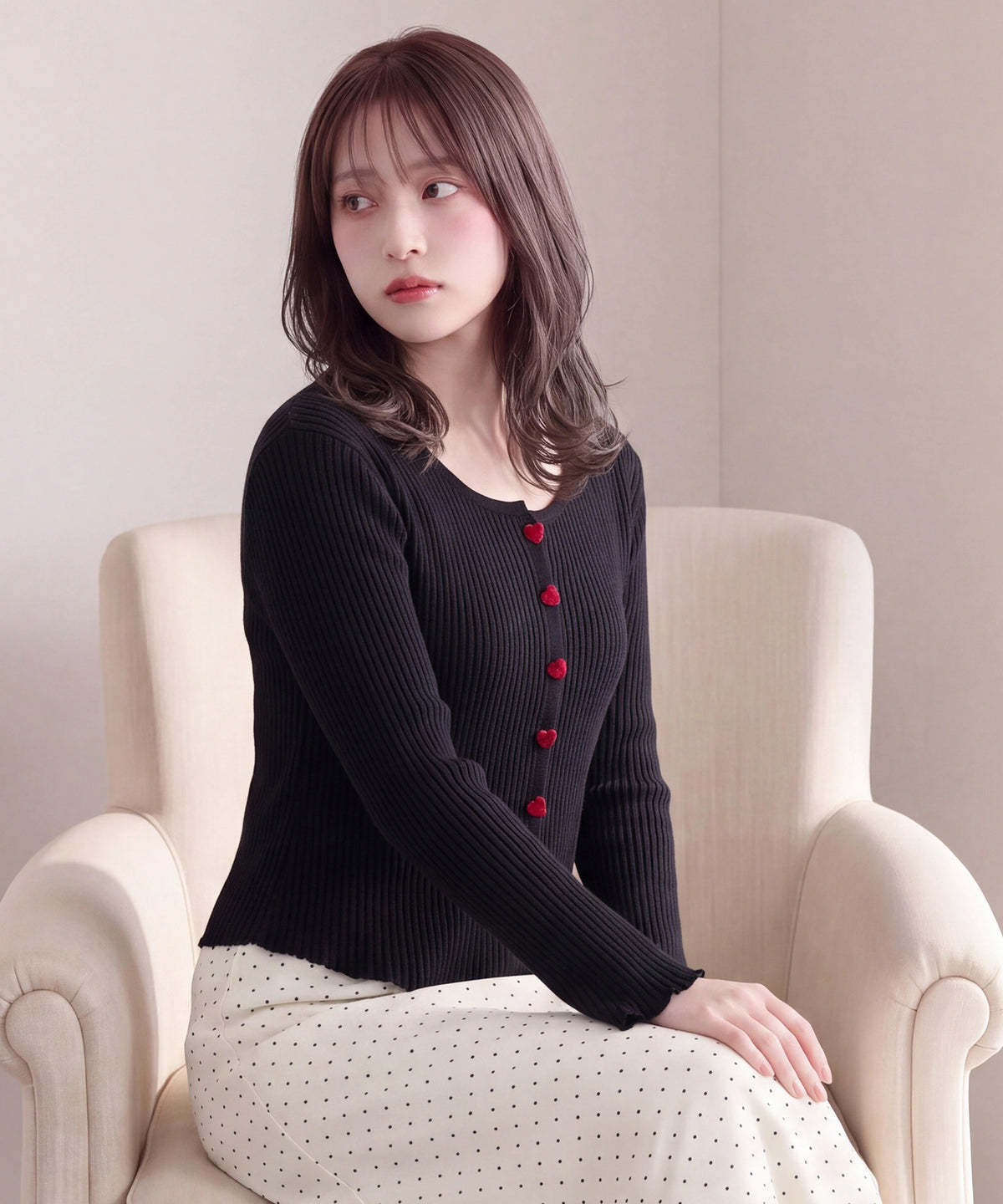 ブラック model：160cm　着用サイズ：M (AI画像)