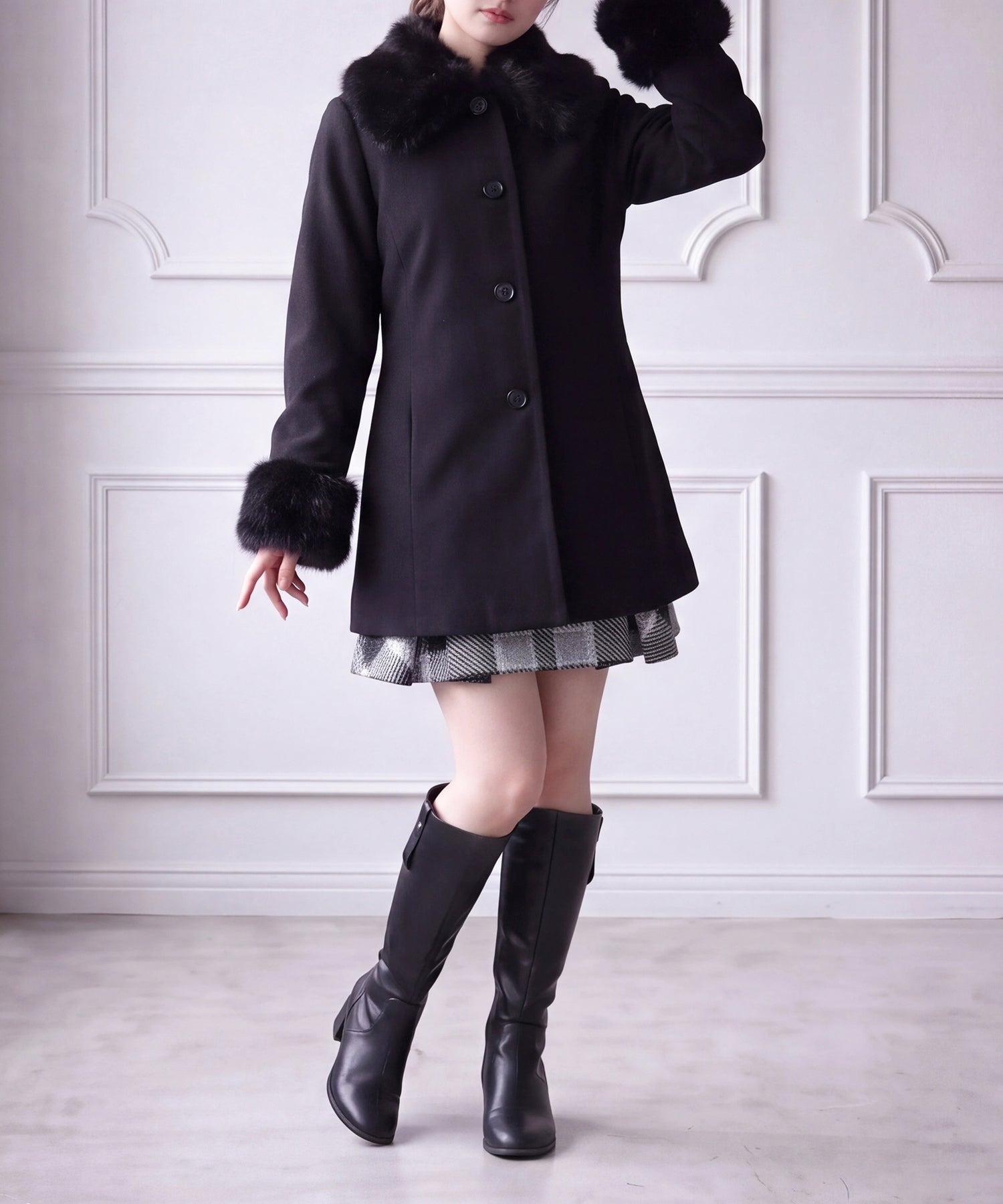 ブラック(AI画像)　model：160　着用サイズ：M