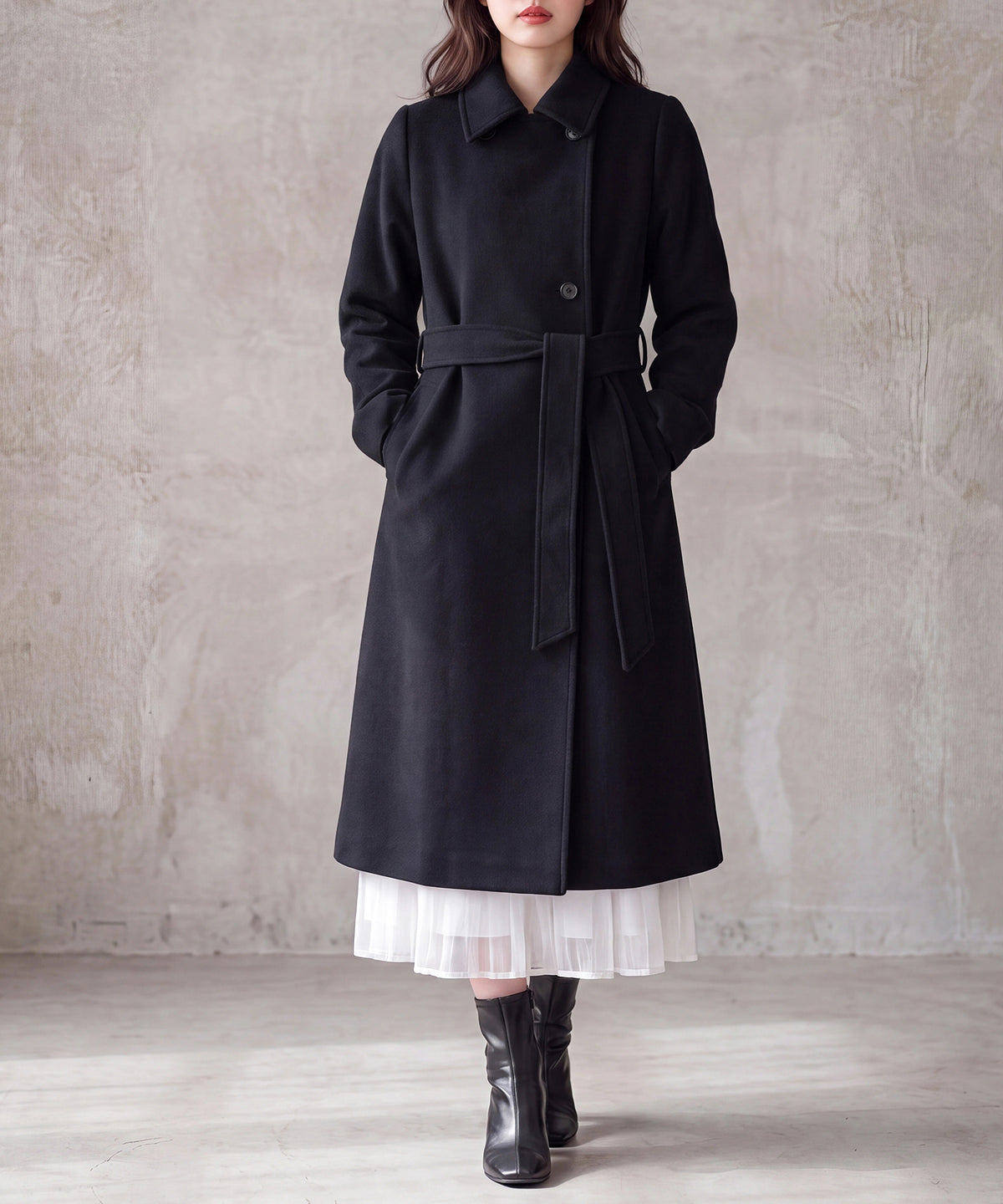 ブラック　model：160　着用サイズ：M(AI画像)
