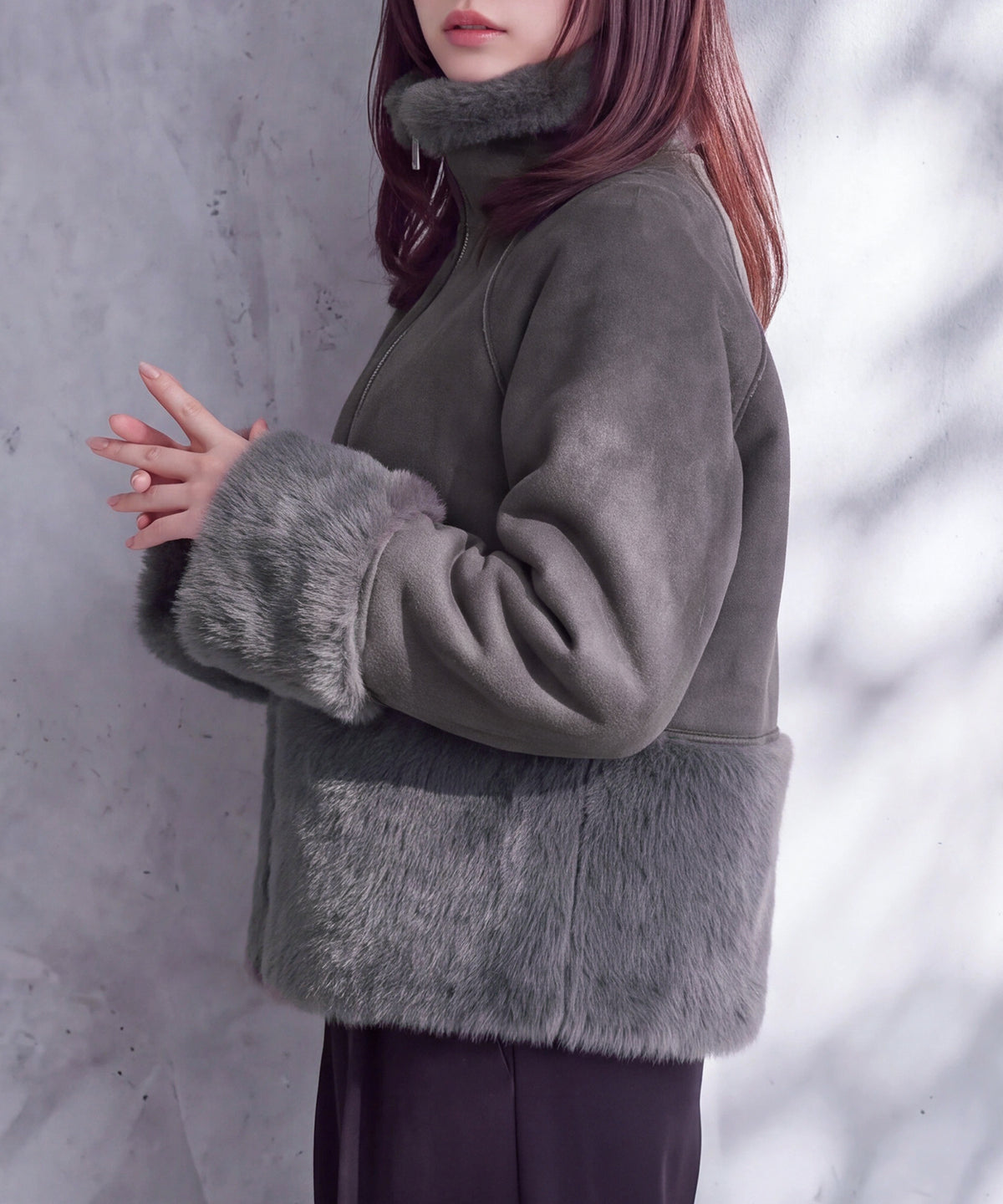 チャコール(AI画像) model：160cm 着用サイズ：M
