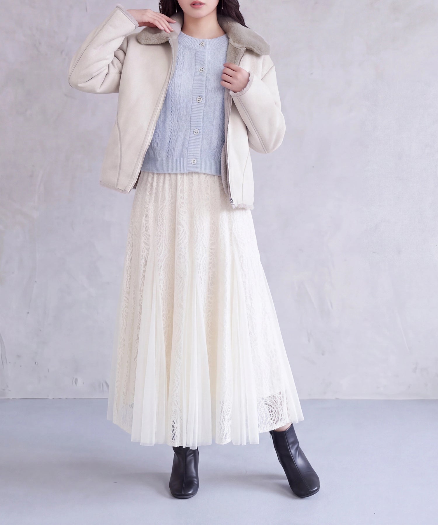 ライトグレー(AI画像) model:160cm 着用サイズ: M