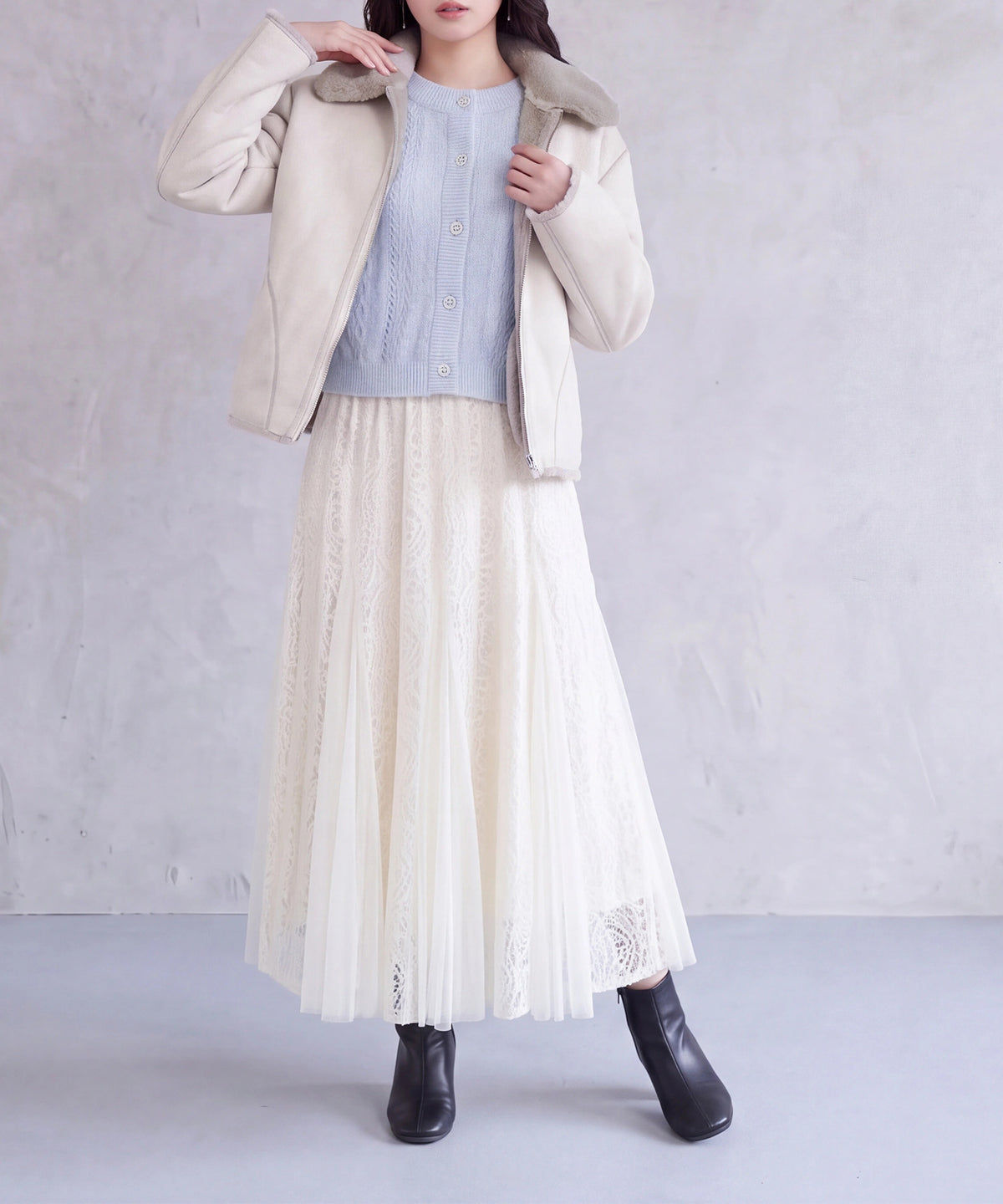 ライトグレー(AI画像) model:160cm 着用サイズ: M