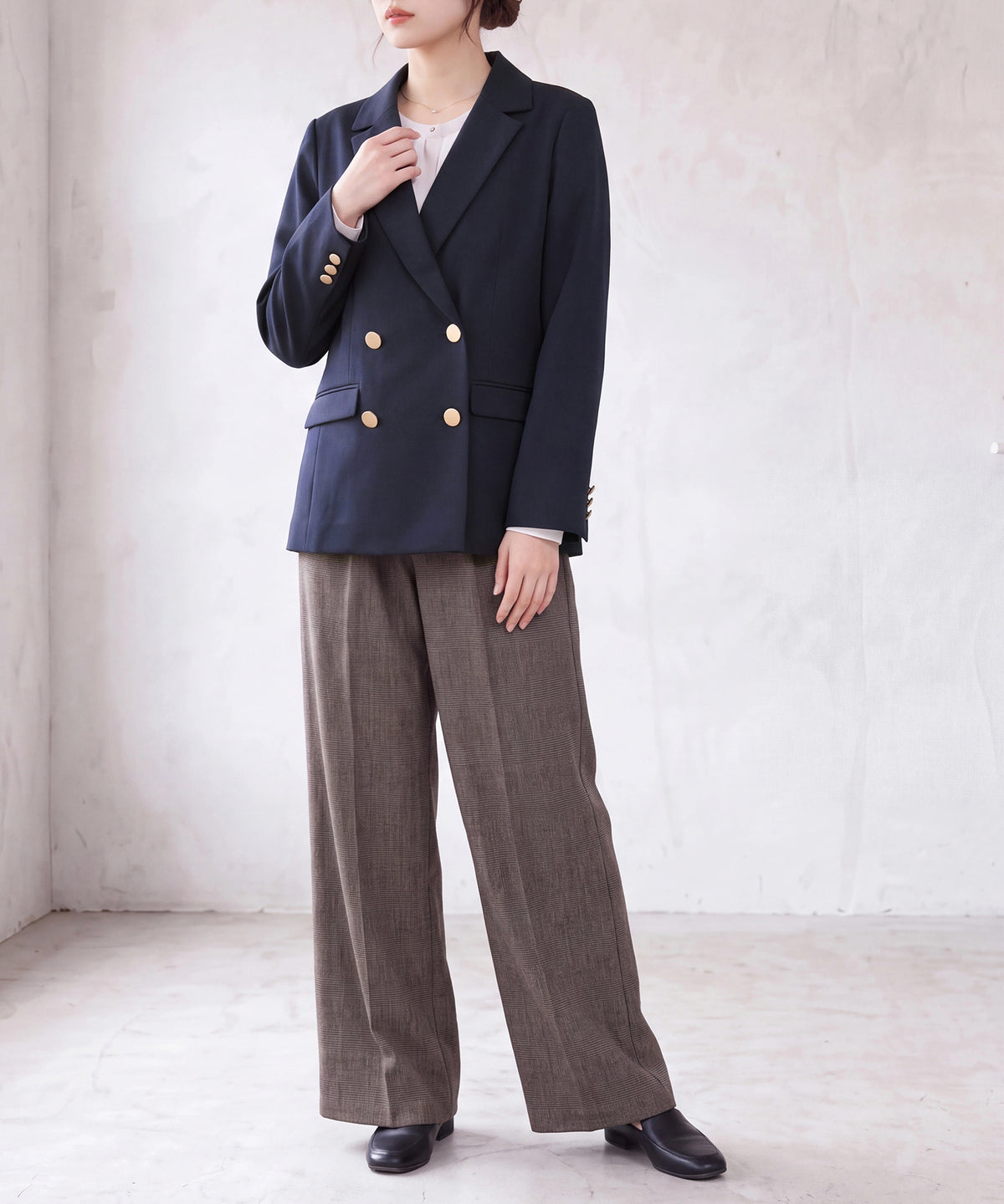 ネイビー(AI画像) model：160cm 着用サイズ：M