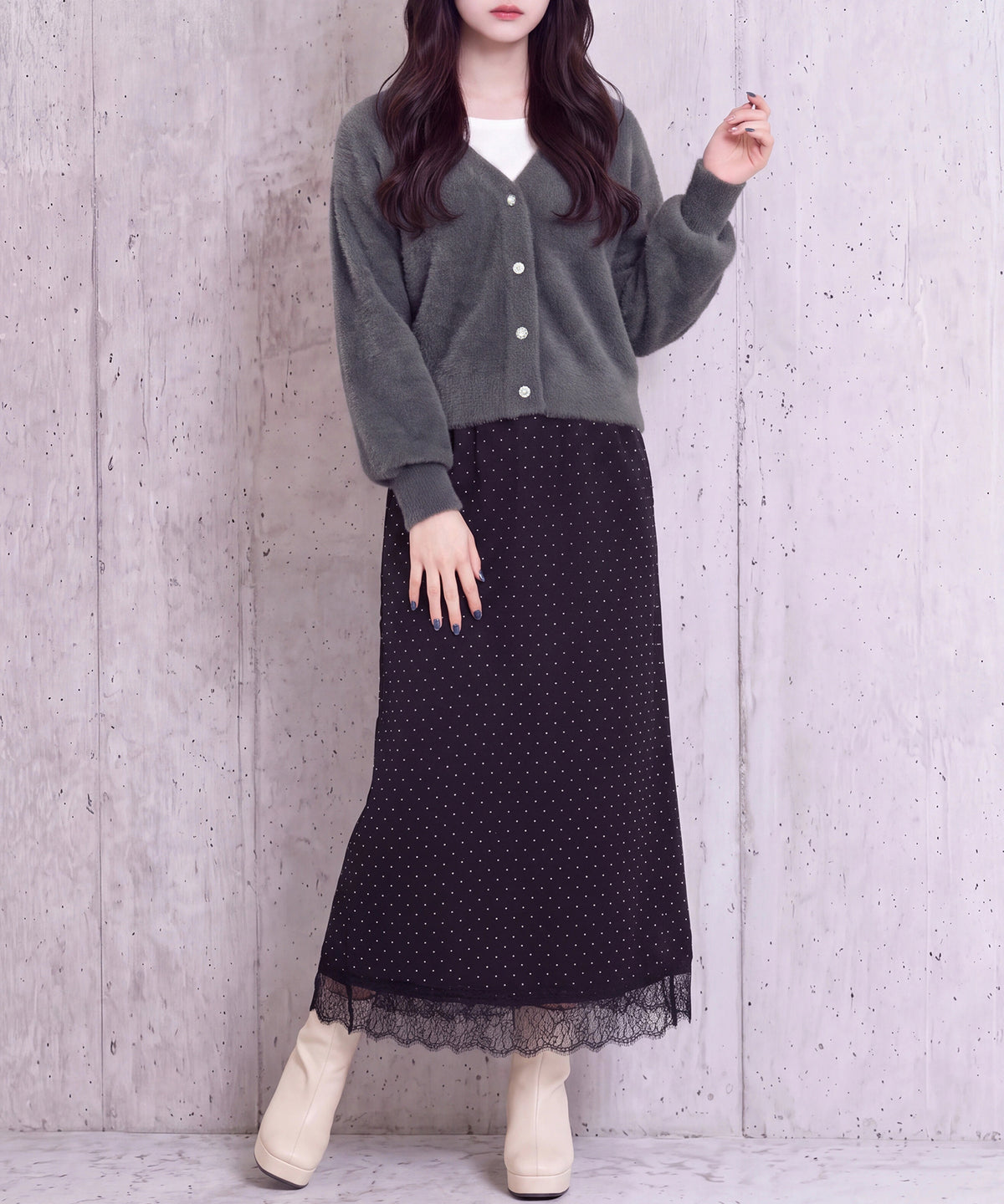 チャコール  (AI画像)　model：160　着用サイズ：M