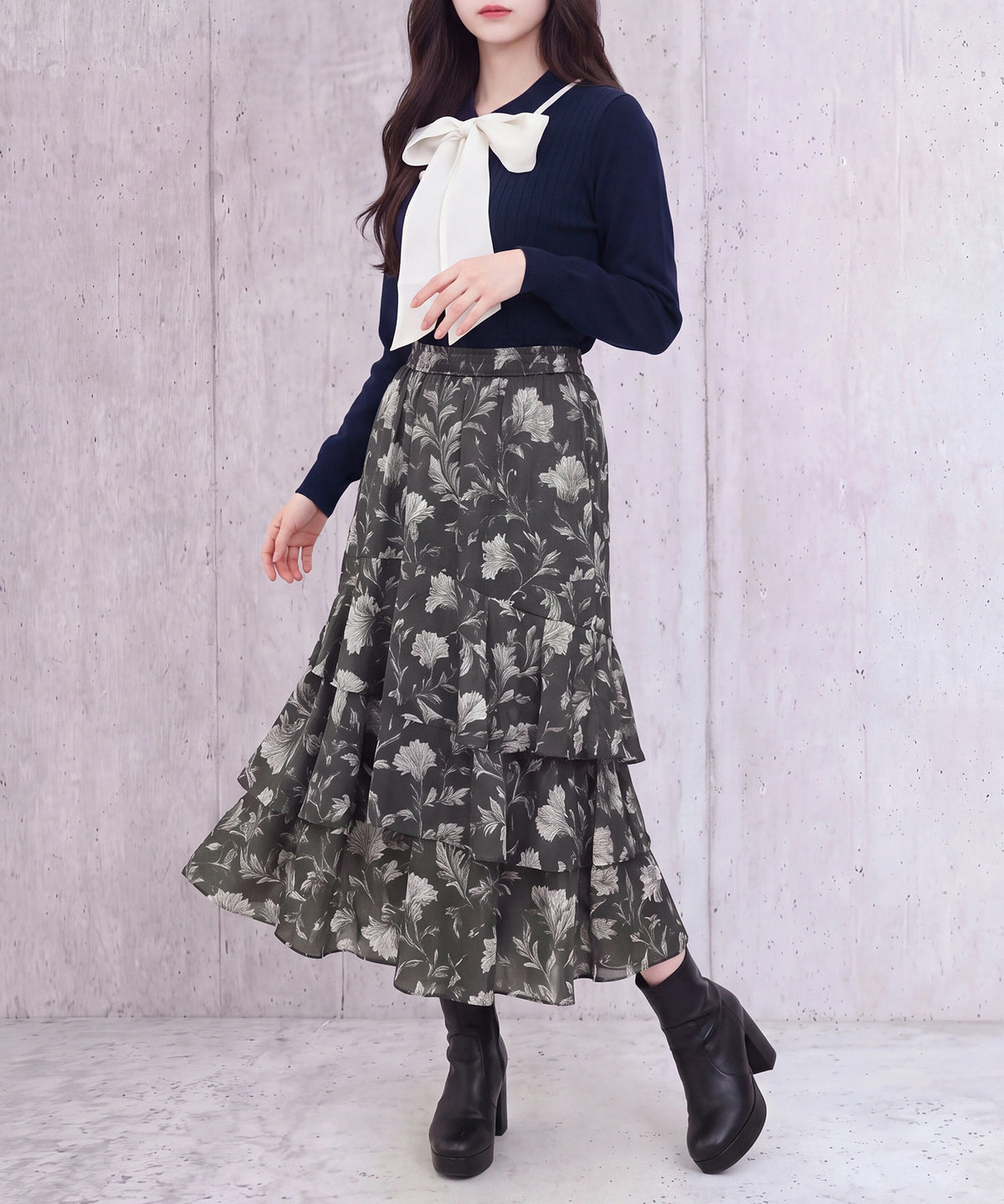 ネイビー(AI画像) model：160cm 着用サイズ：M
