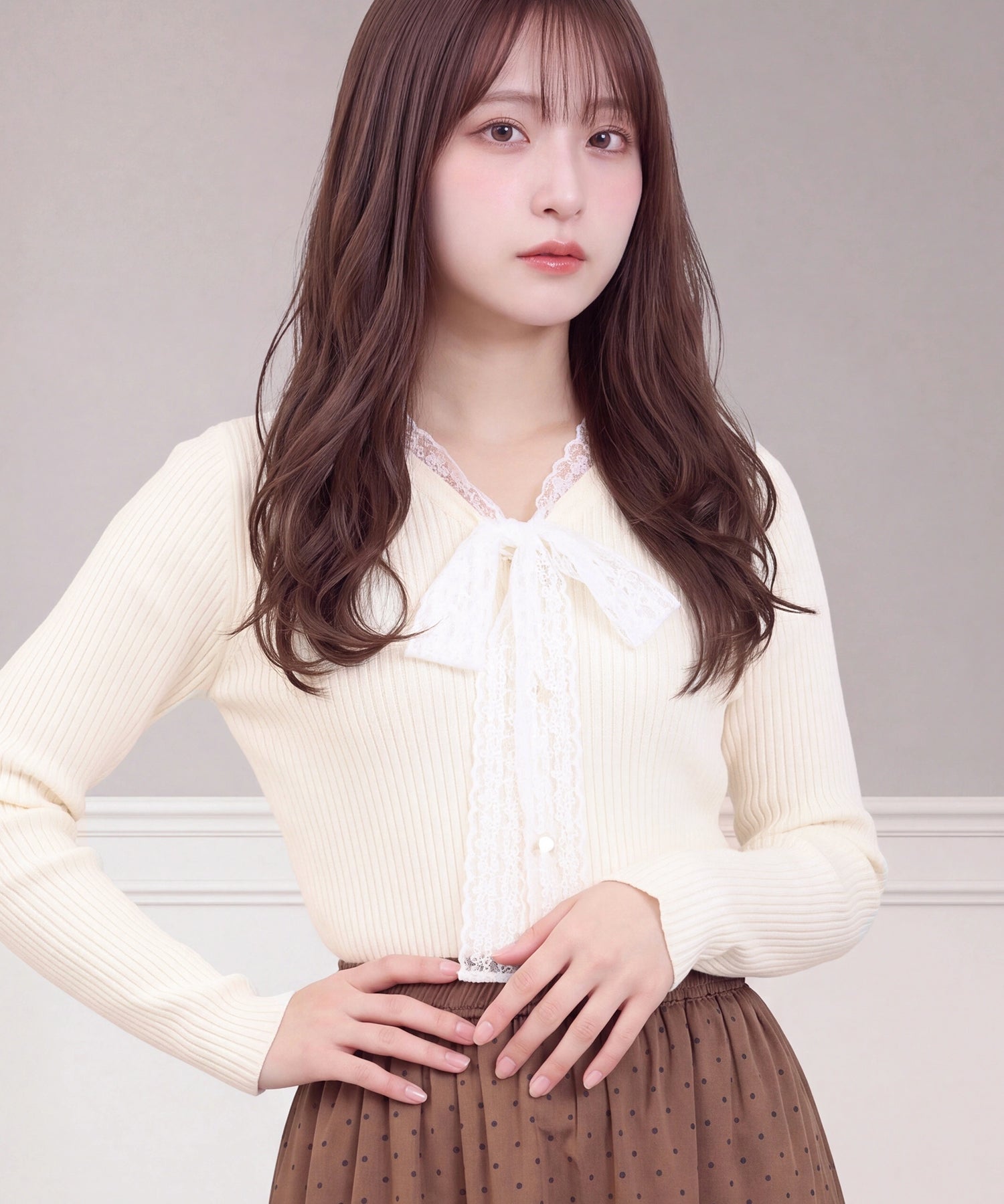 ホワイト (AI画像)　model：160㎝　着用サイズ：M