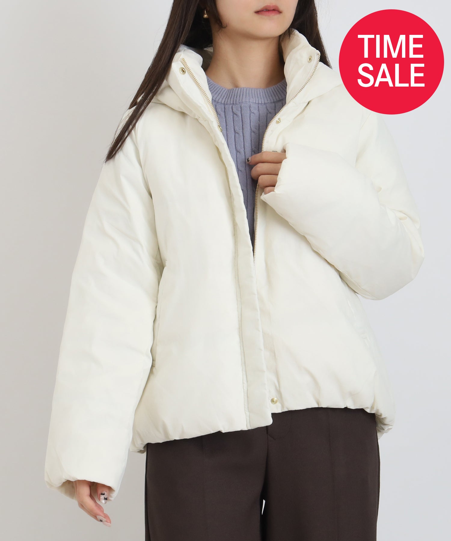 フーデットダウンジャケット