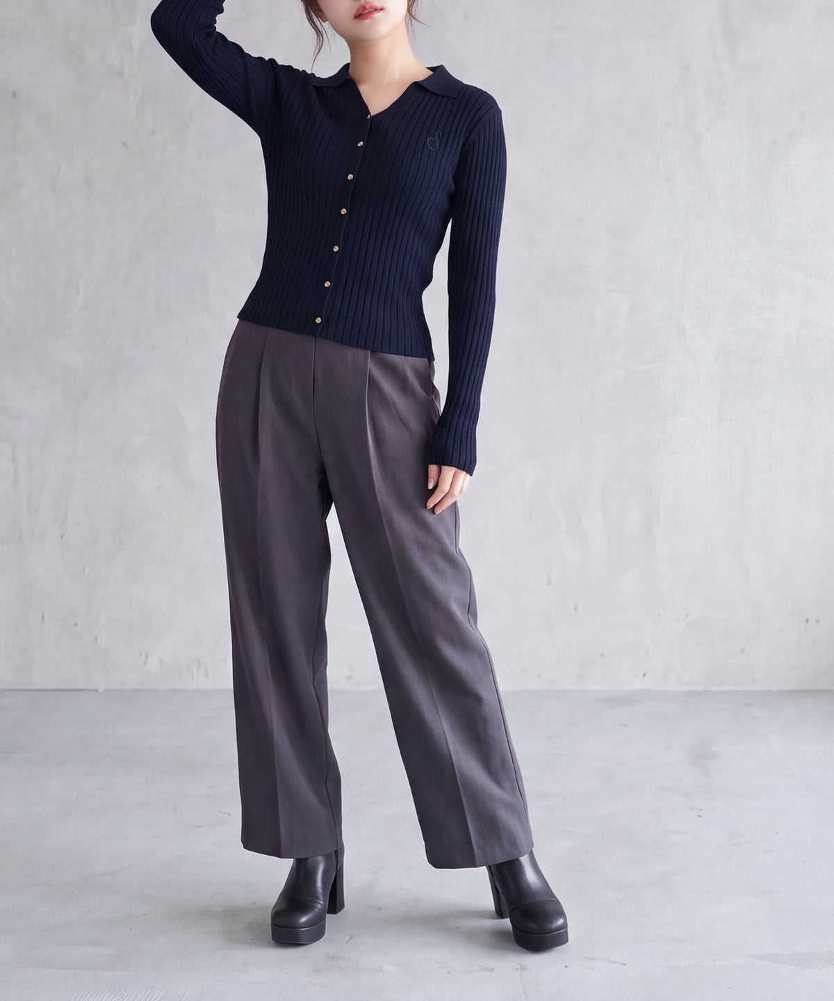 ネイビー model：160cm　着用サイズ：M (AI画像)