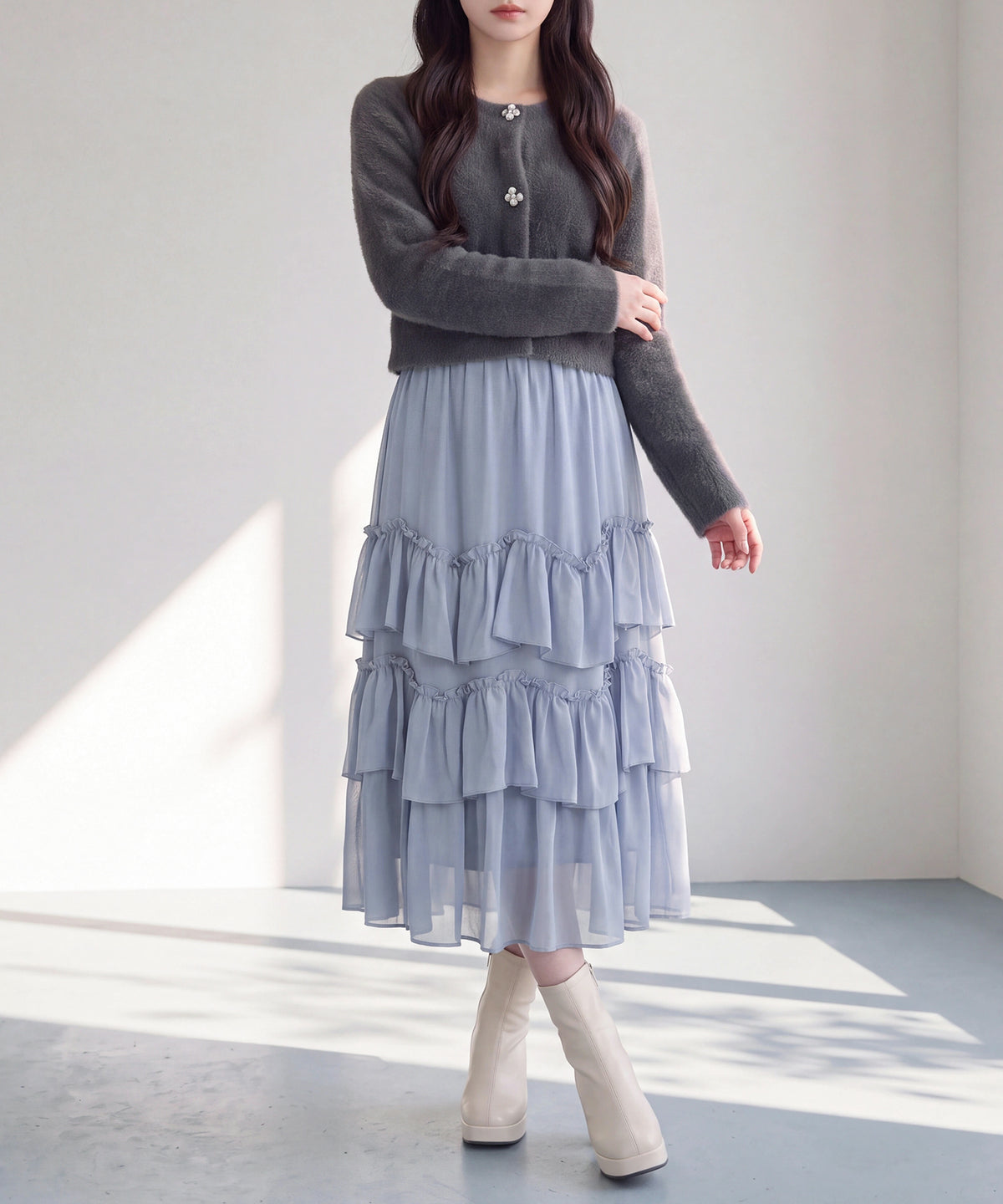 チャコール(AI画像) model：160cm 着用サイズ：M