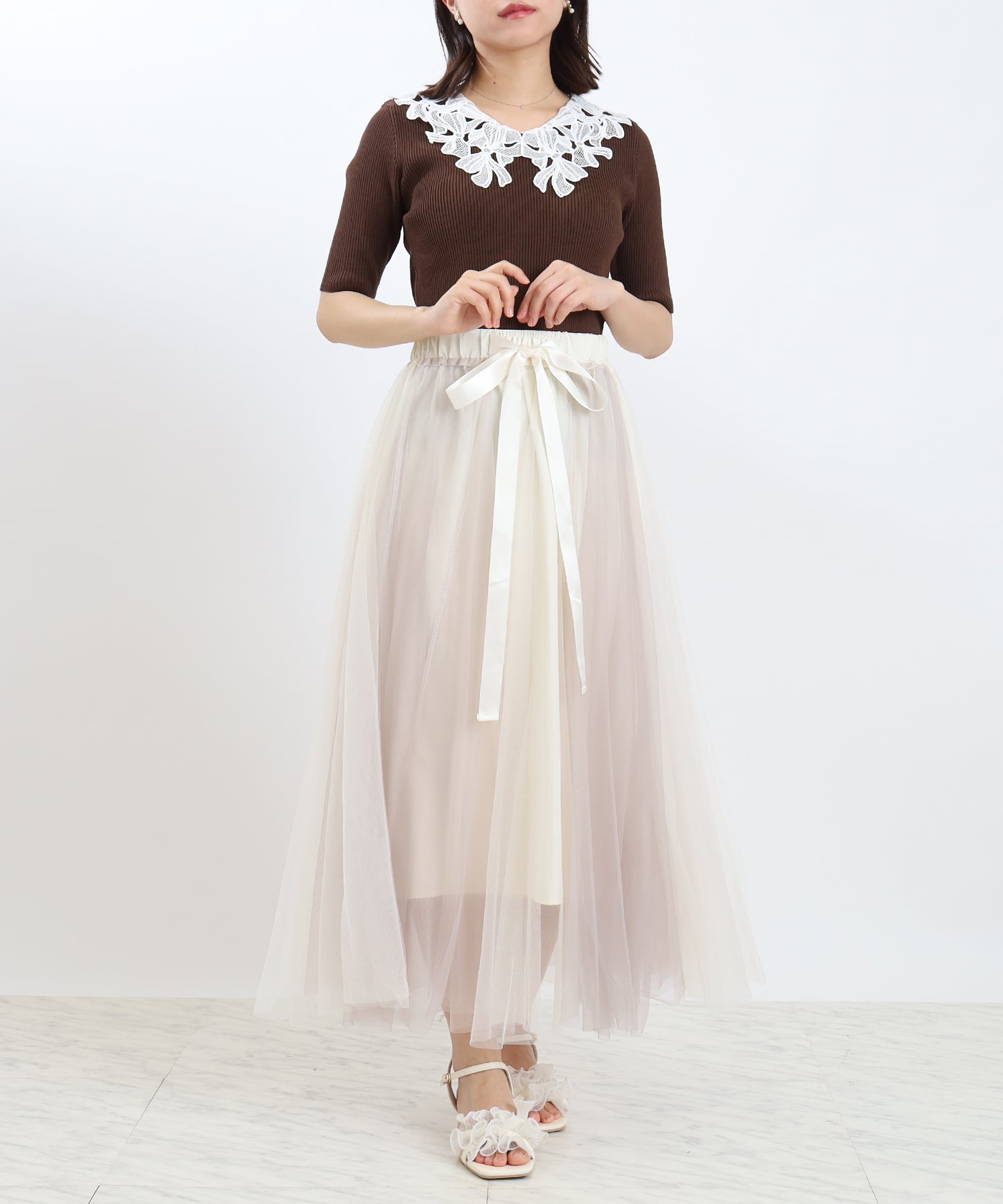 アイボリー　model:156　着用サイズ：M