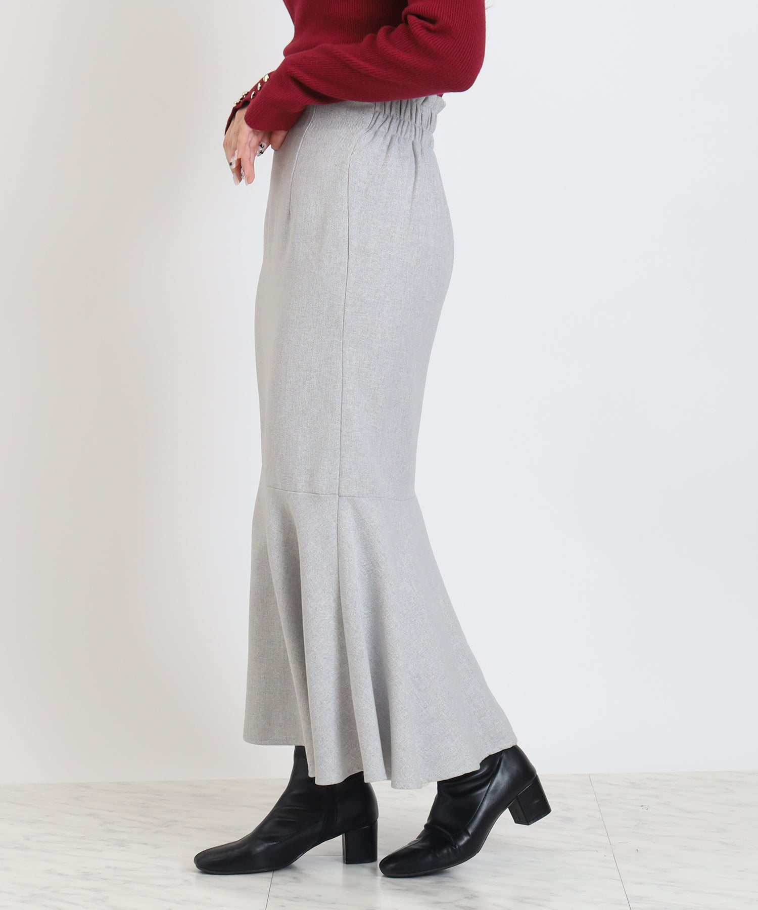 ライトグレー　model:160cm  着用サイズ：M