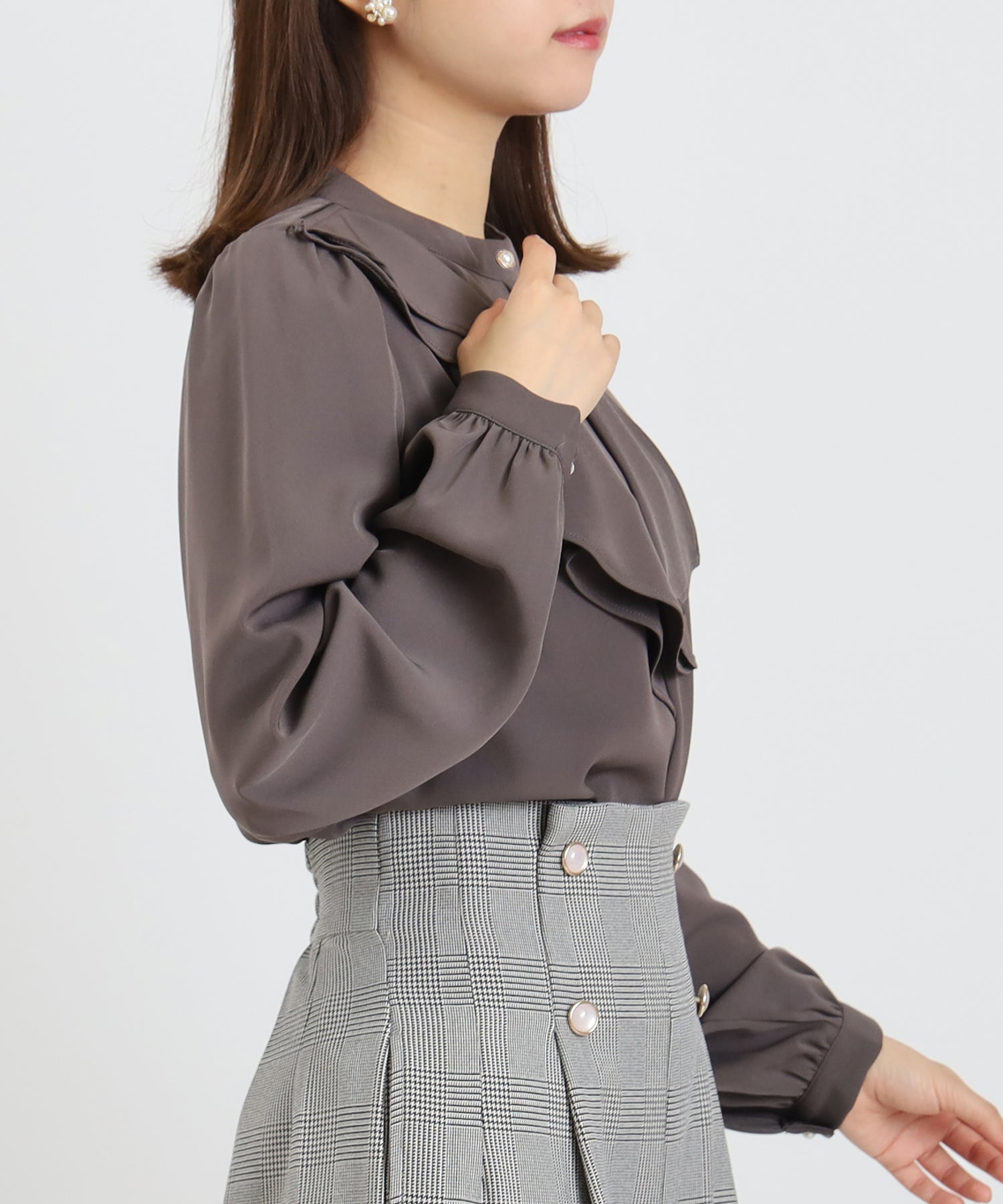 CELFORD アシメフリルブラウス CELFORD(セルフォード)/アシメフリルブラウス