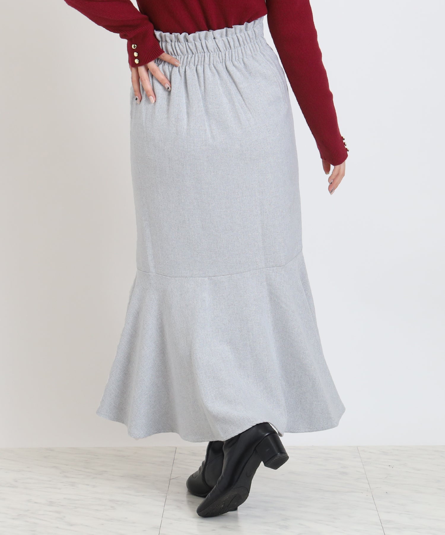 ライトグレー　model:160cm  着用サイズ：M