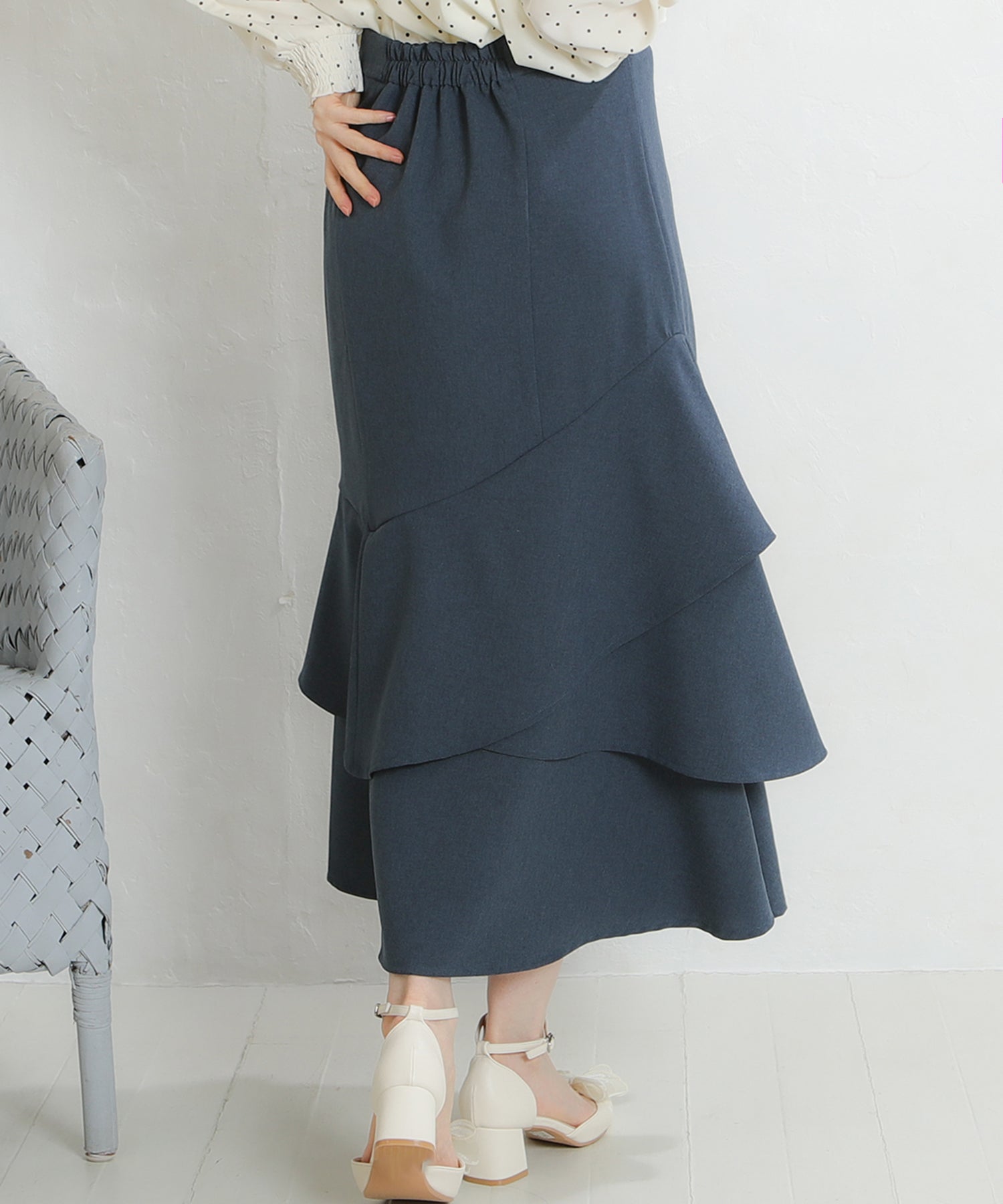 インディゴブルー　model：163　着用サイズ：M