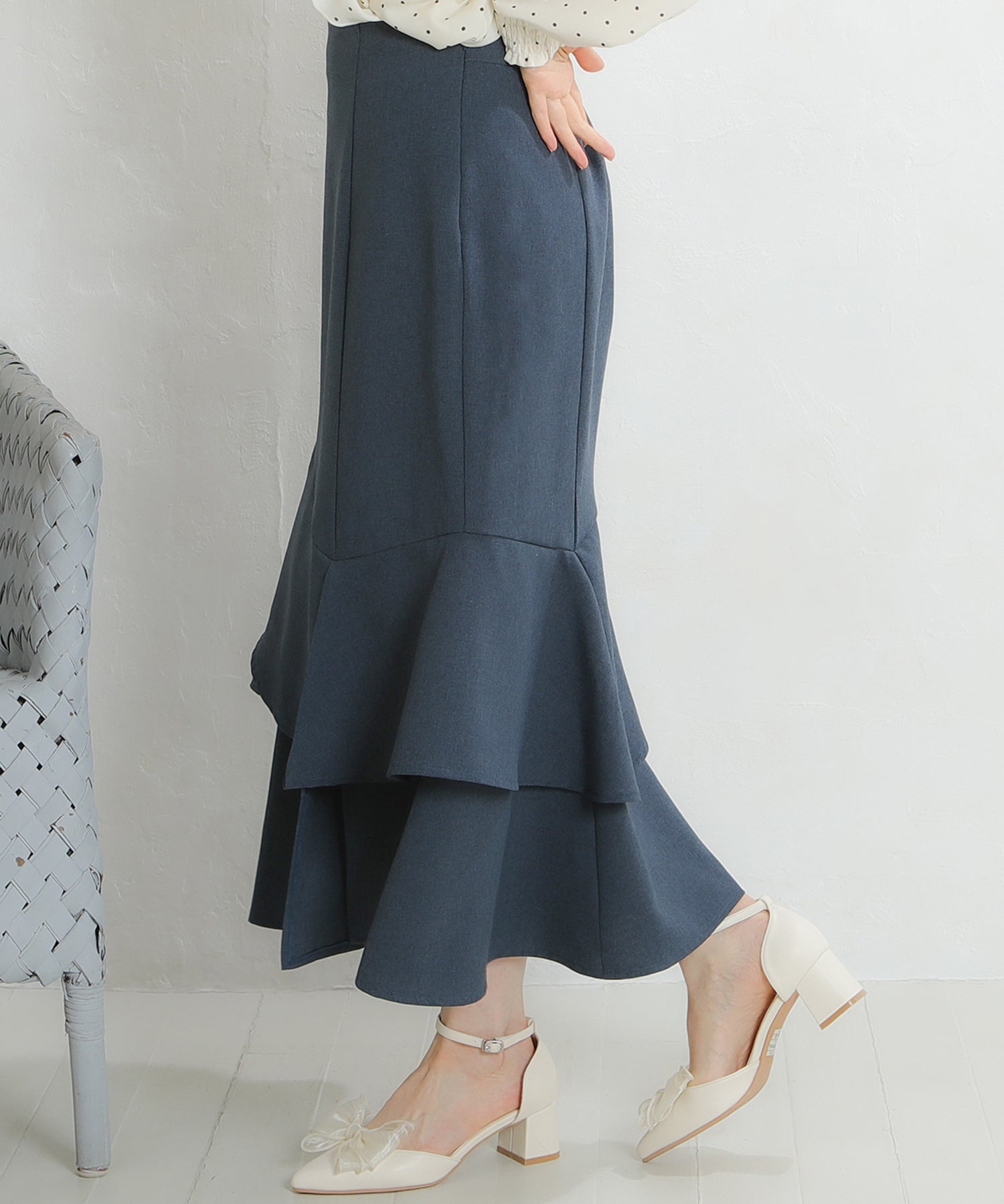 インディゴブルー　model：163　着用サイズ：M