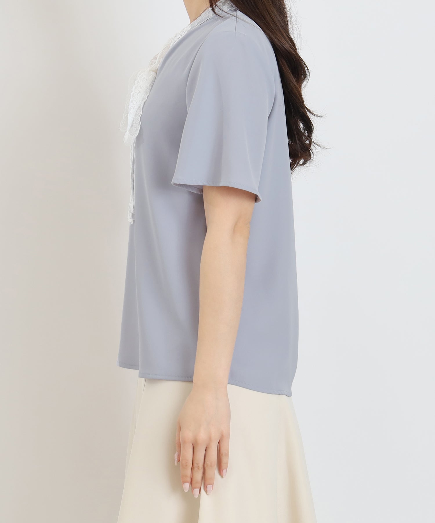 【NEW】レースリボンタイブラウス