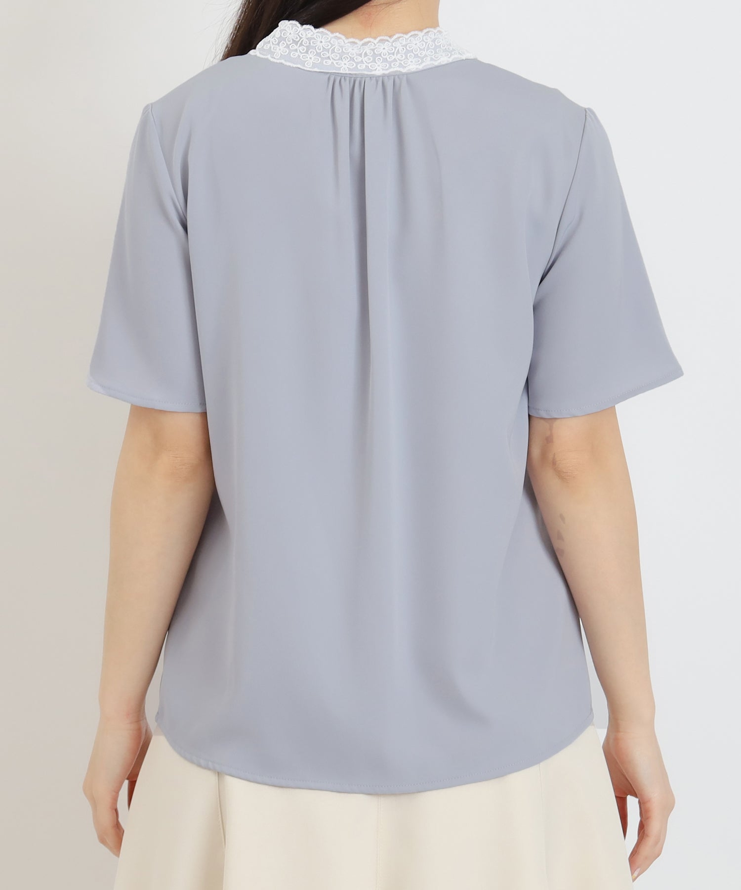 【NEW】レースリボンタイブラウス