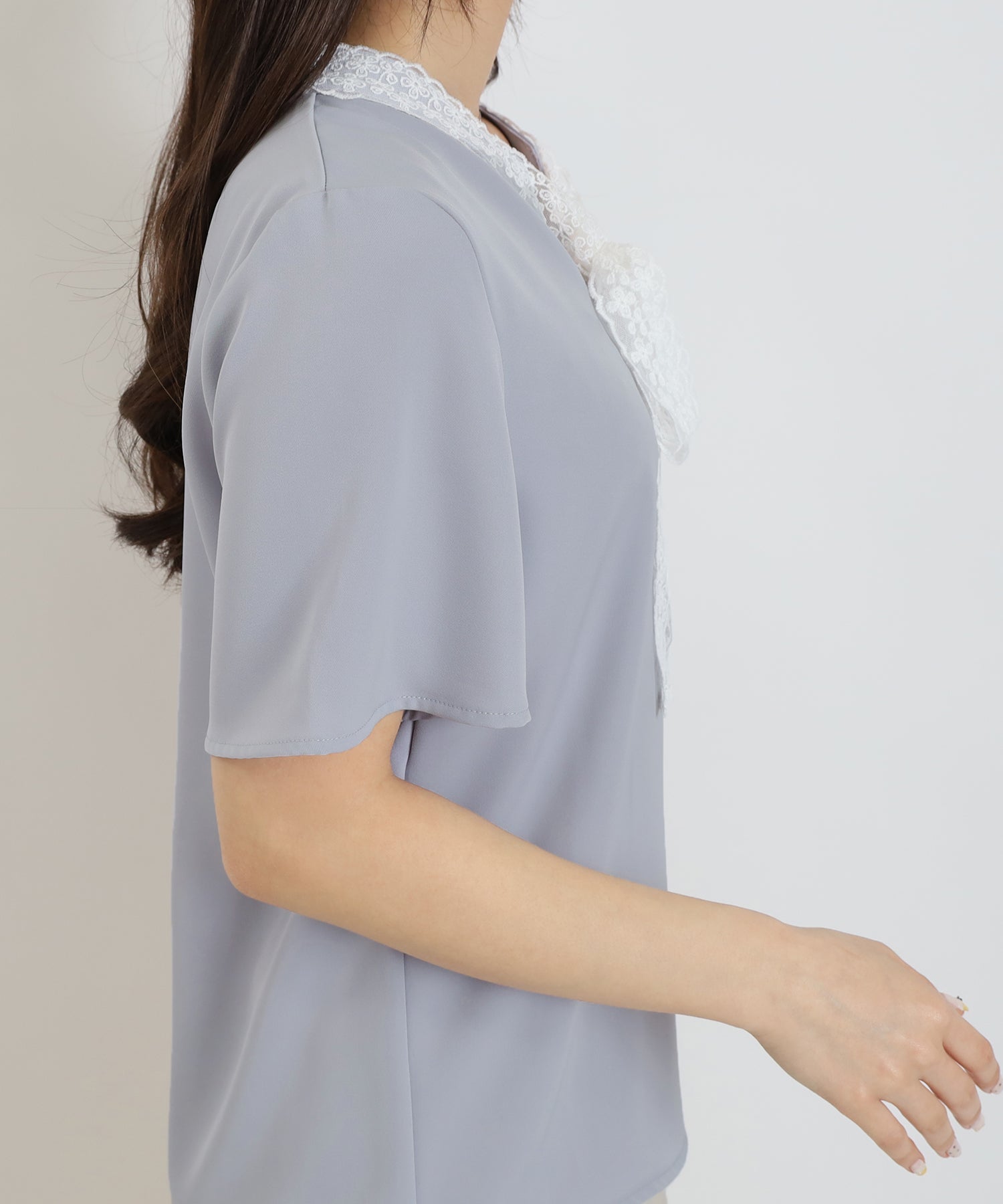 【NEW】レースリボンタイブラウス