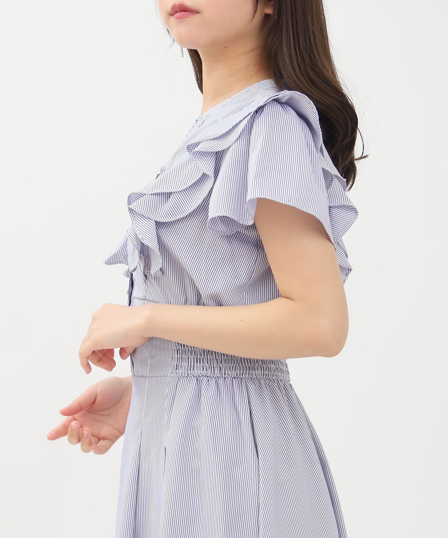 ホワイト×ブルー　model：156　着用サイズ：M
